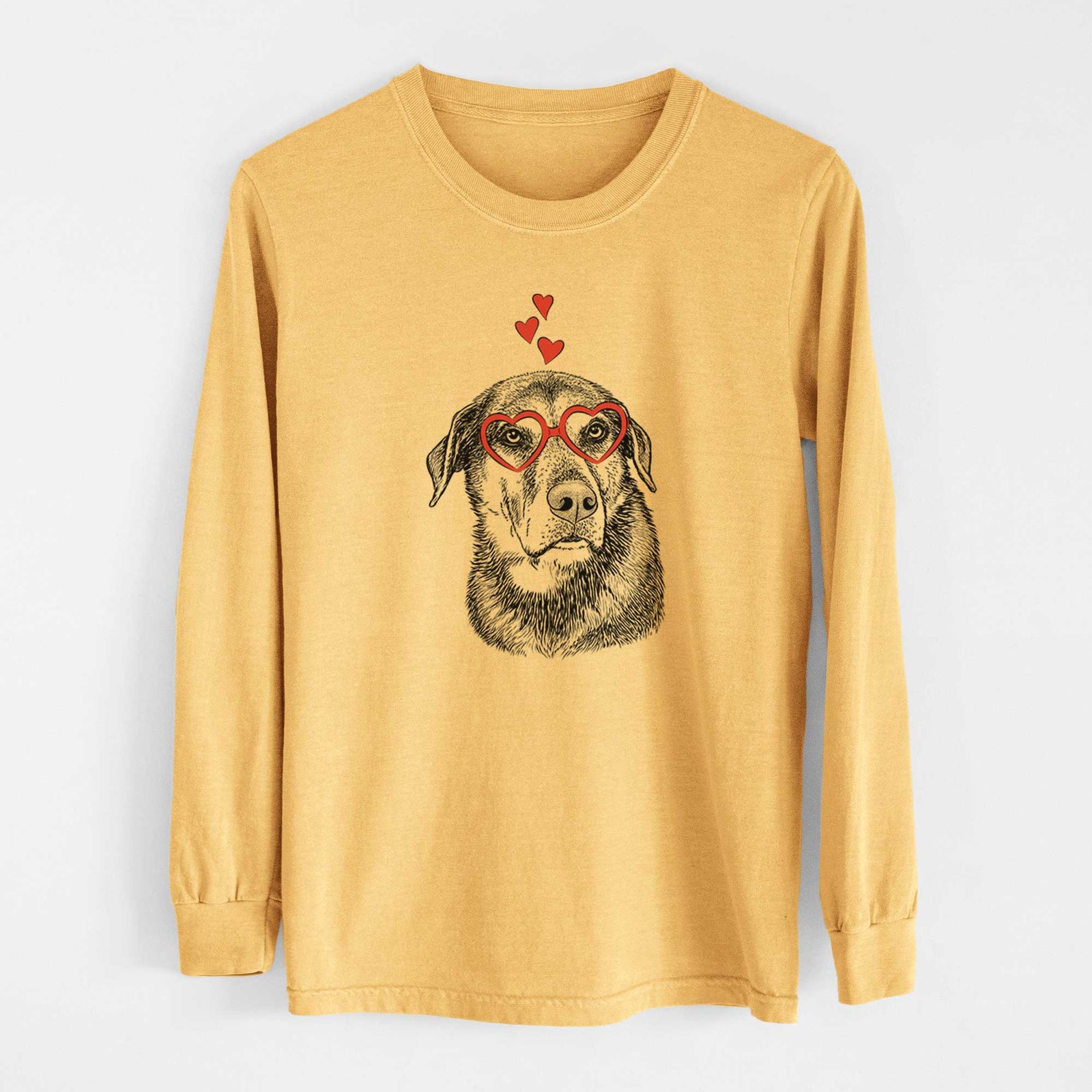 Valentine Lobo the Shepherd Mix - Heavyweight 100% Cotton Long Sleeve