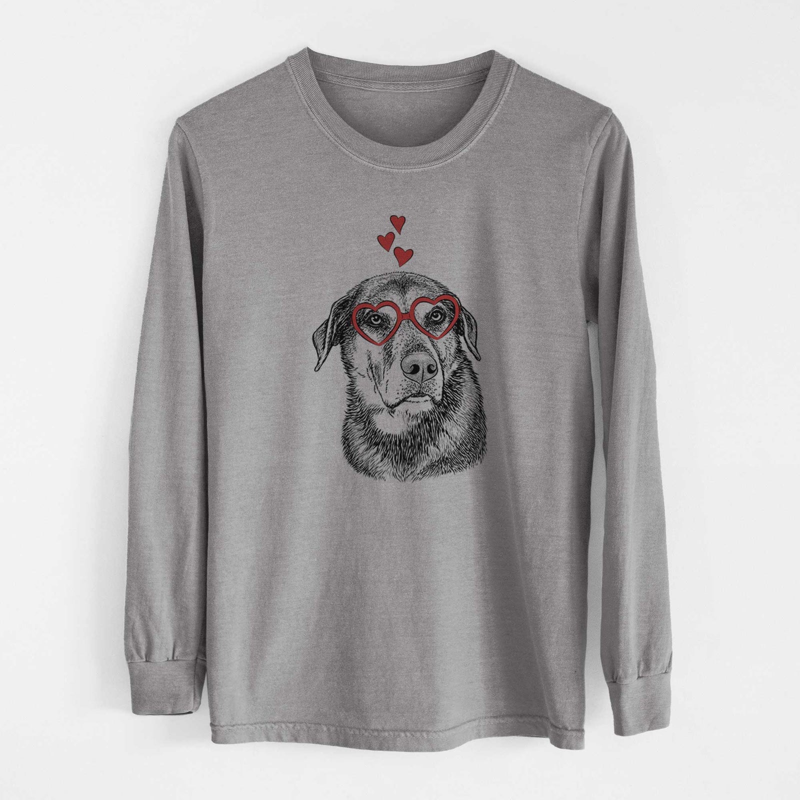 Valentine Lobo the Shepherd Mix - Heavyweight 100% Cotton Long Sleeve