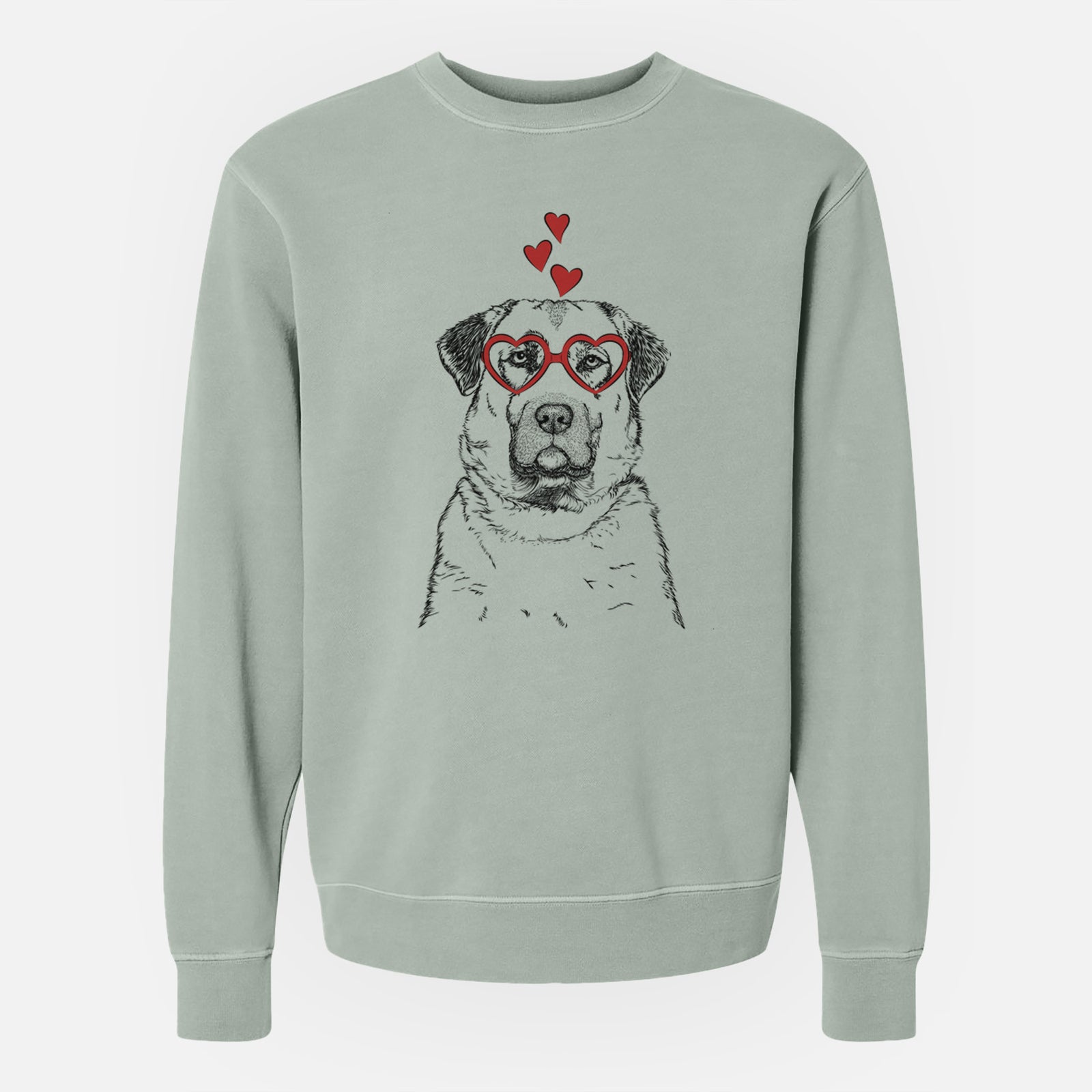 Valentine Loca the Anatolian Shepherd - Unisex Pigment Dyed Crew Sweatshirt