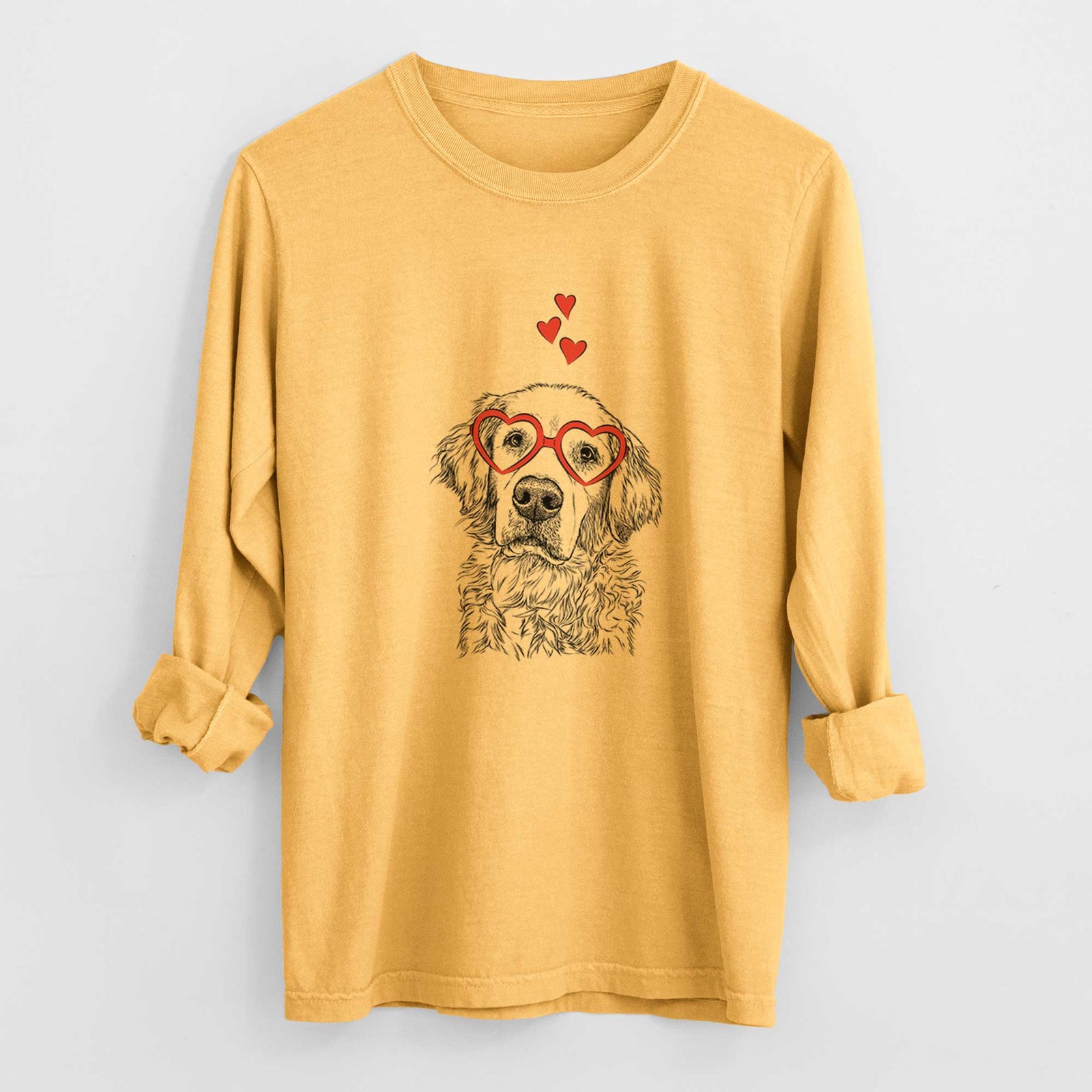 Valentine Loganator the Golden Retriever - Heavyweight 100% Cotton Long Sleeve