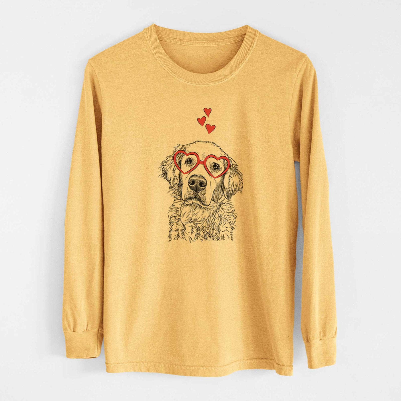 Valentine Loganator the Golden Retriever - Heavyweight 100% Cotton Long Sleeve