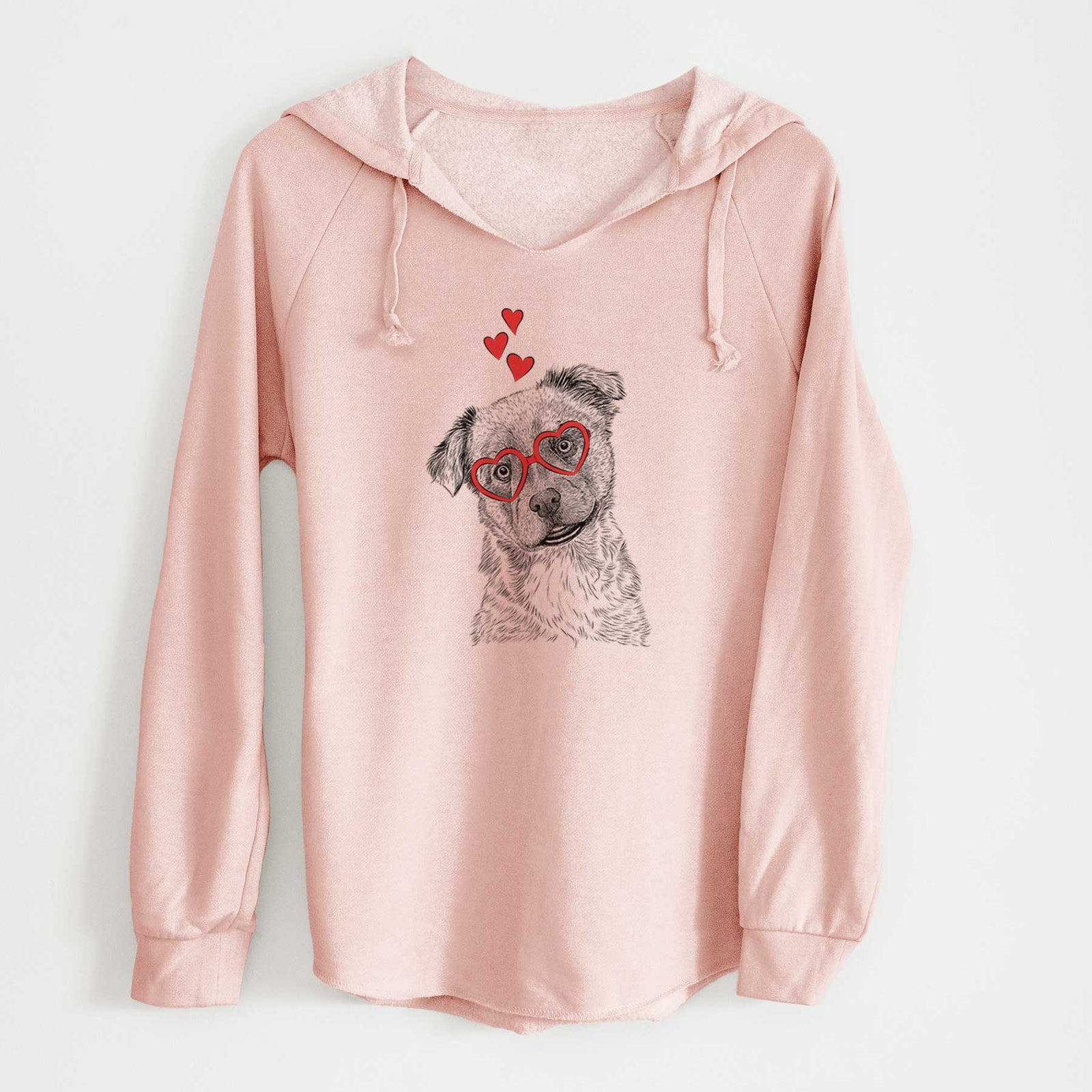 Valentine Loki Bear the Australian Cattle Dog Mix - Cali Wave Hooded Sweatshirt