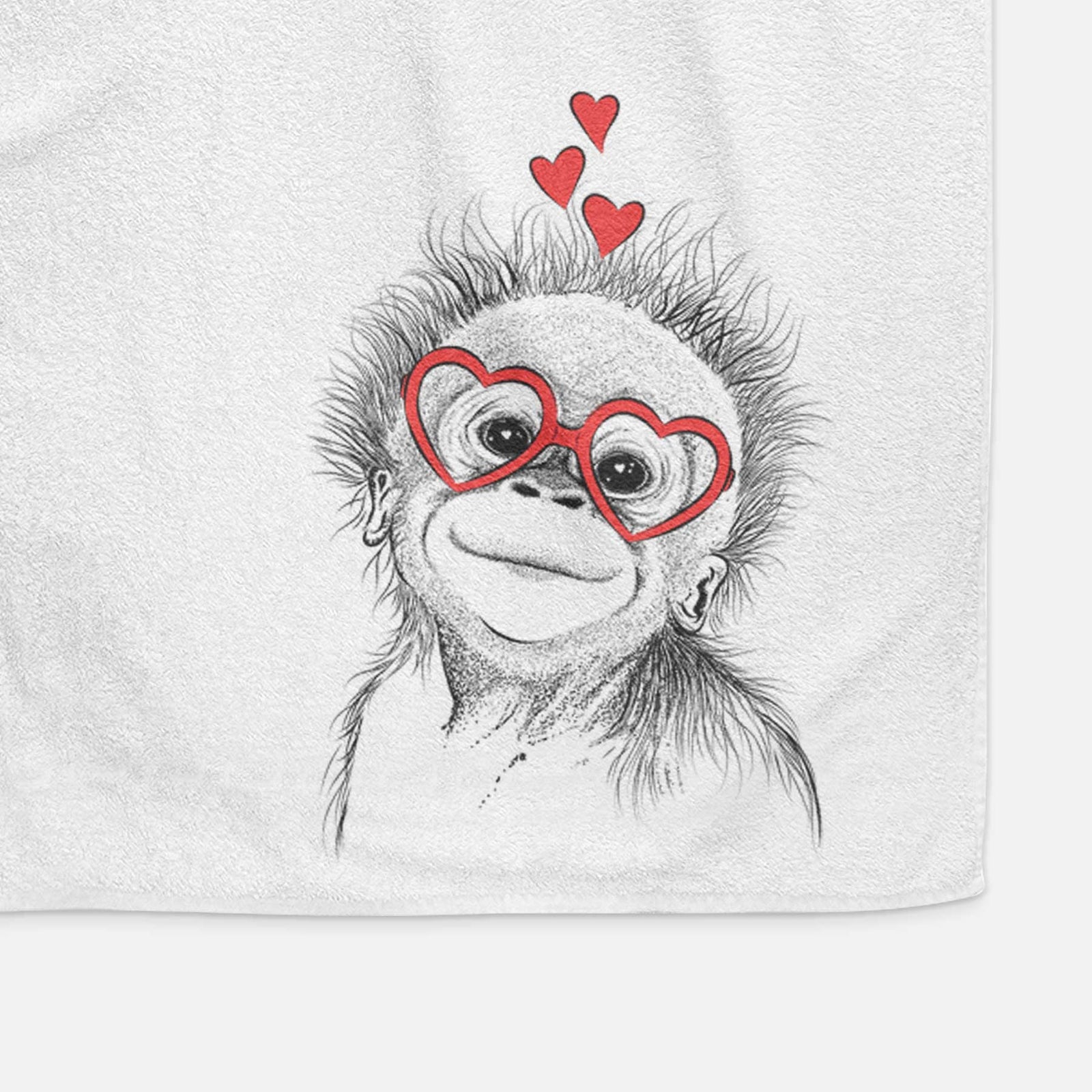 Louie the Baby Orangutan Decorative Hand Towel