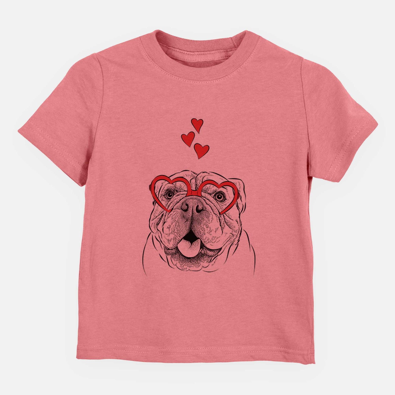 Valentine Louie the English Bulldog - Kids/Youth/Toddler Shirt