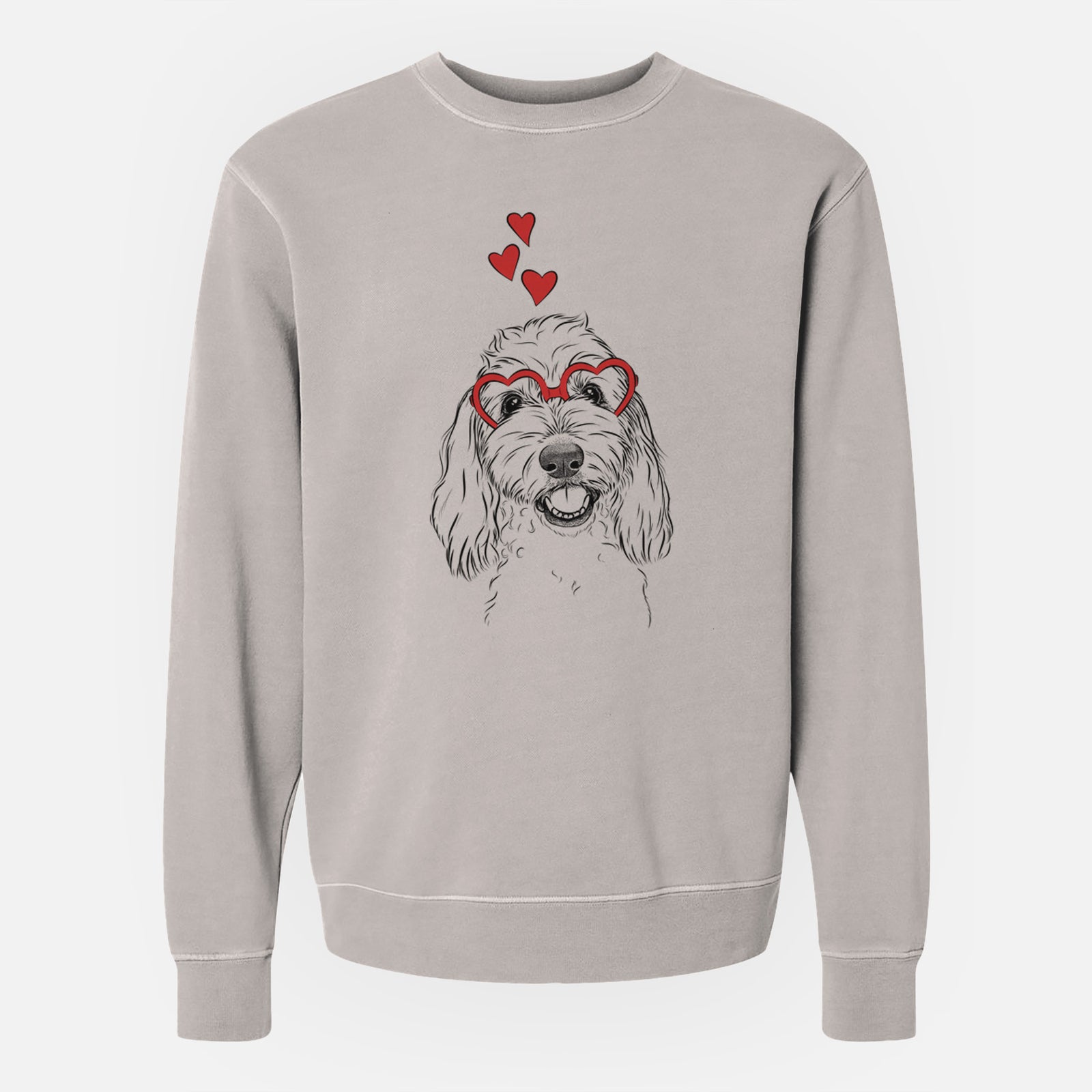Valentine Louie the Coton de Tulear - Unisex Pigment Dyed Crew Sweatshirt