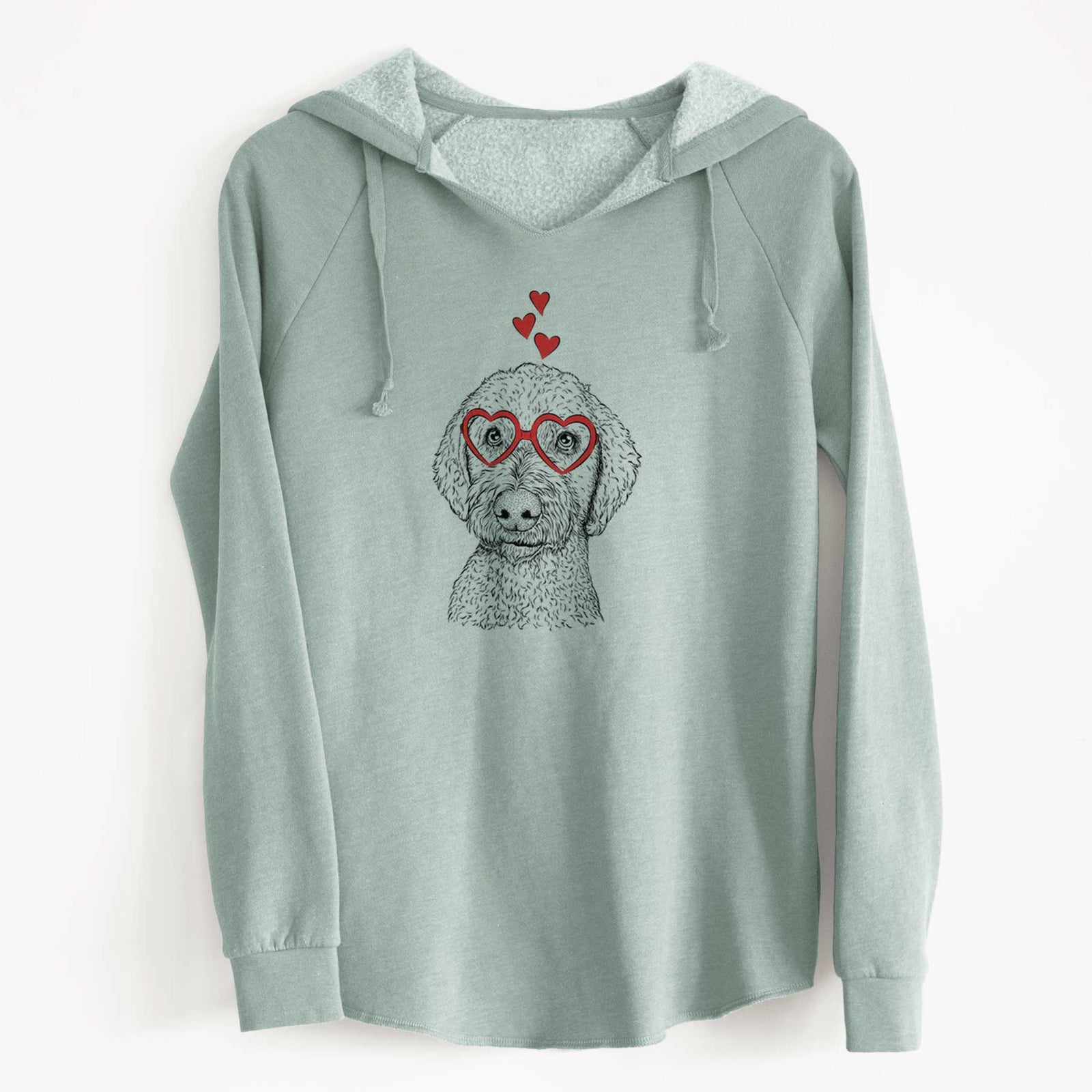 Valentine Lucy Boo the Goldendoodle - Cali Wave Hooded Sweatshirt