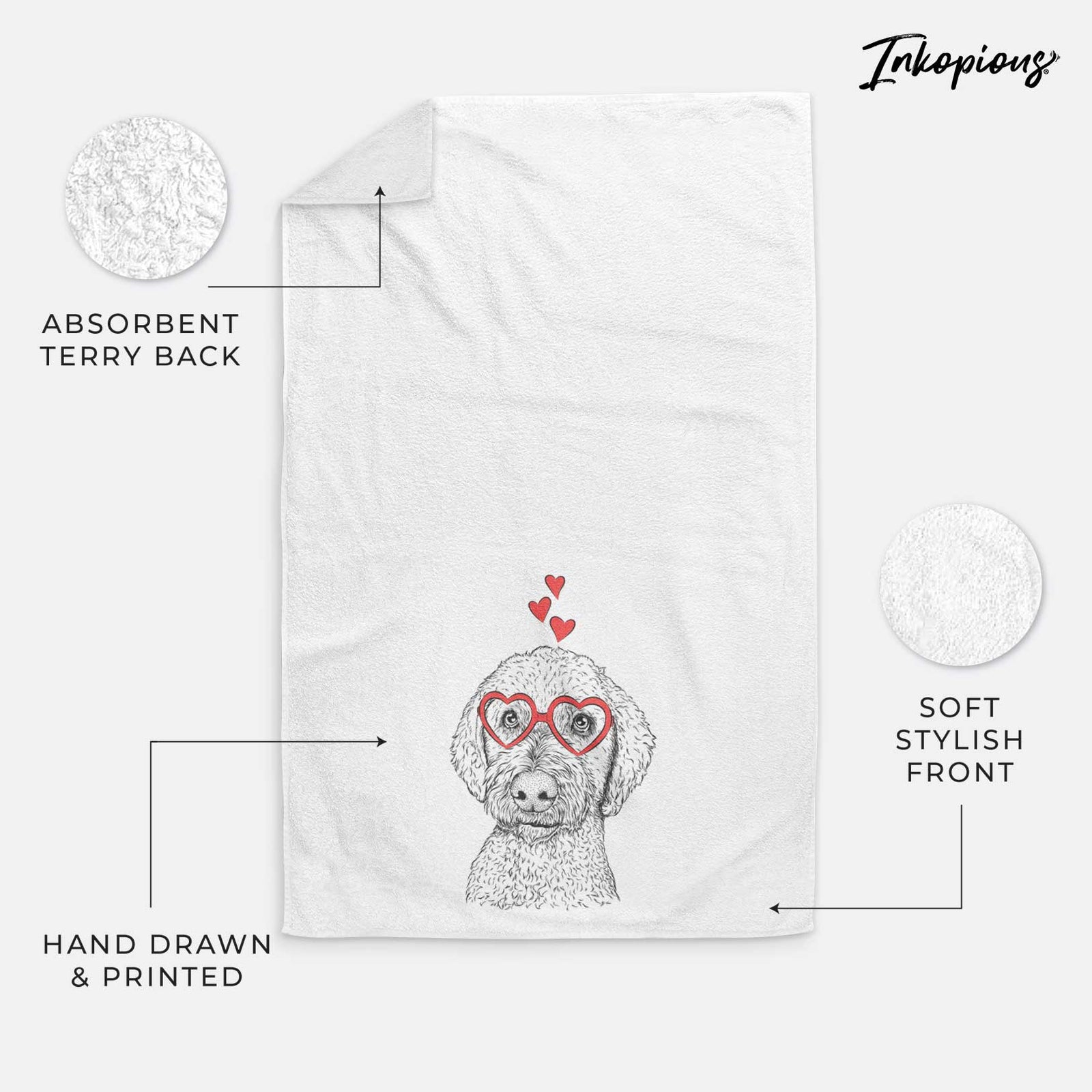 Lucy Boo the Goldendoodle Decorative Hand Towel