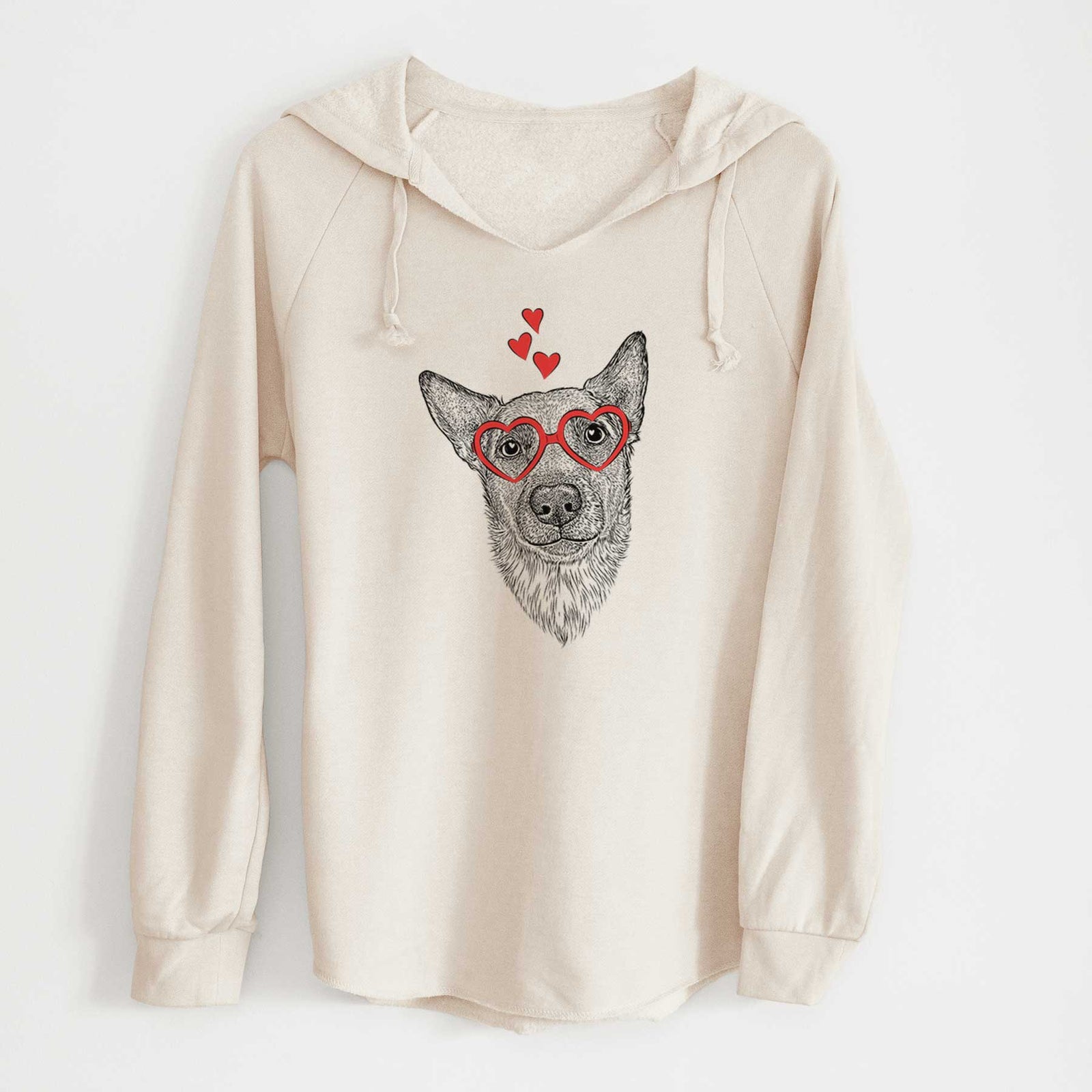 Valentine Luna the Shepherd Mix - Cali Wave Hooded Sweatshirt
