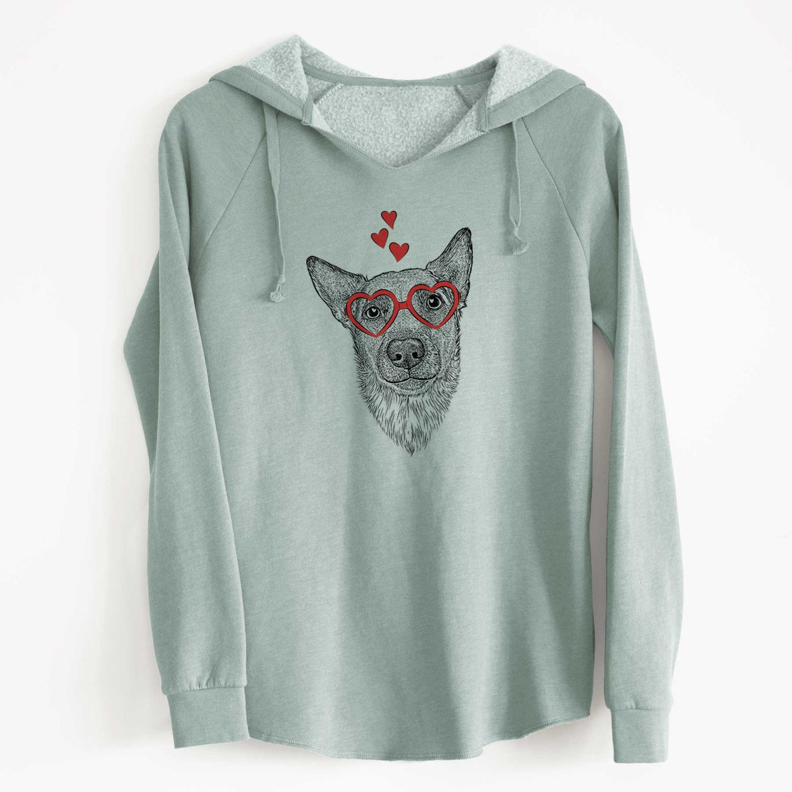 Valentine Luna the Shepherd Mix - Cali Wave Hooded Sweatshirt