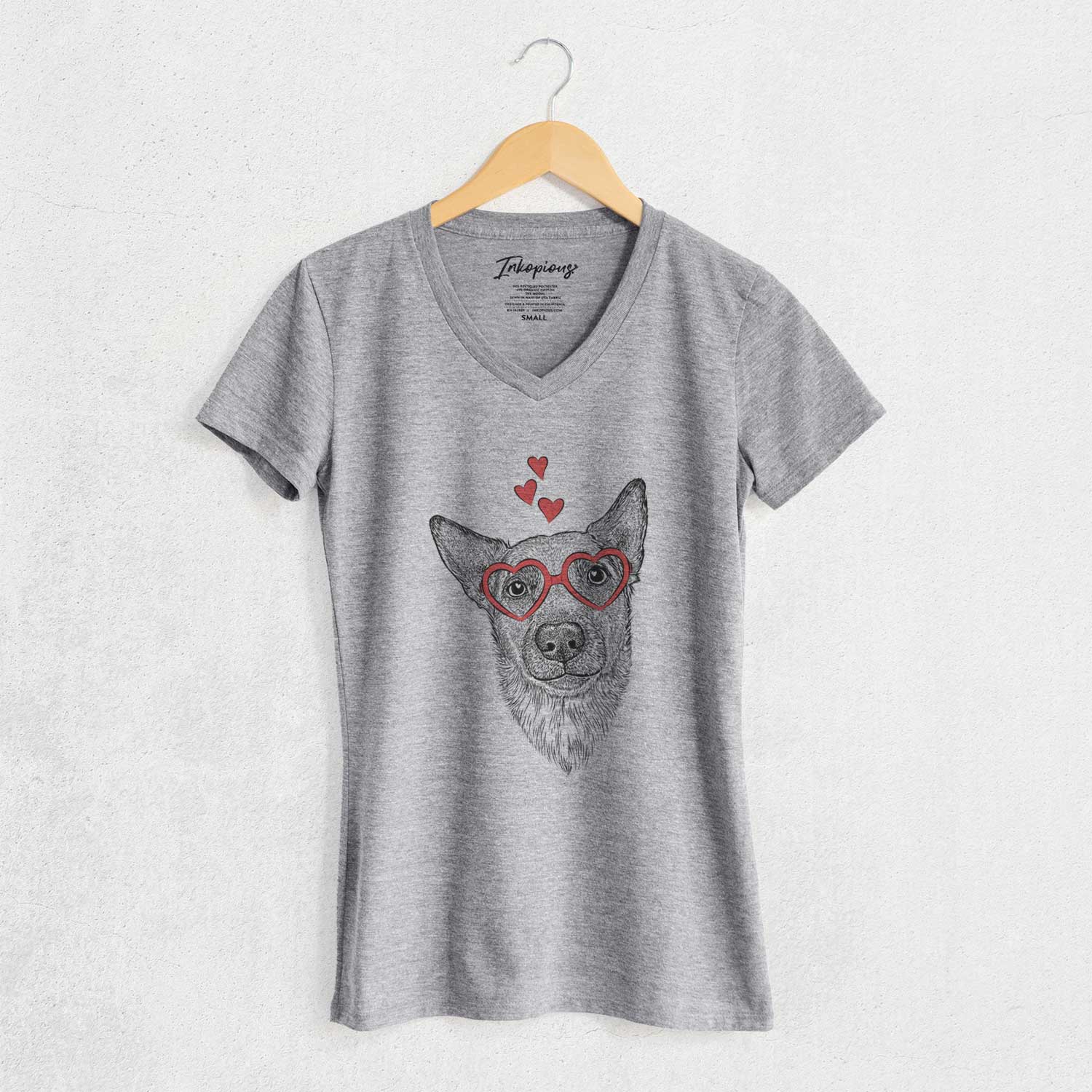 Valentine Luna the Shepherd Mix - Women's V-neck Shirt