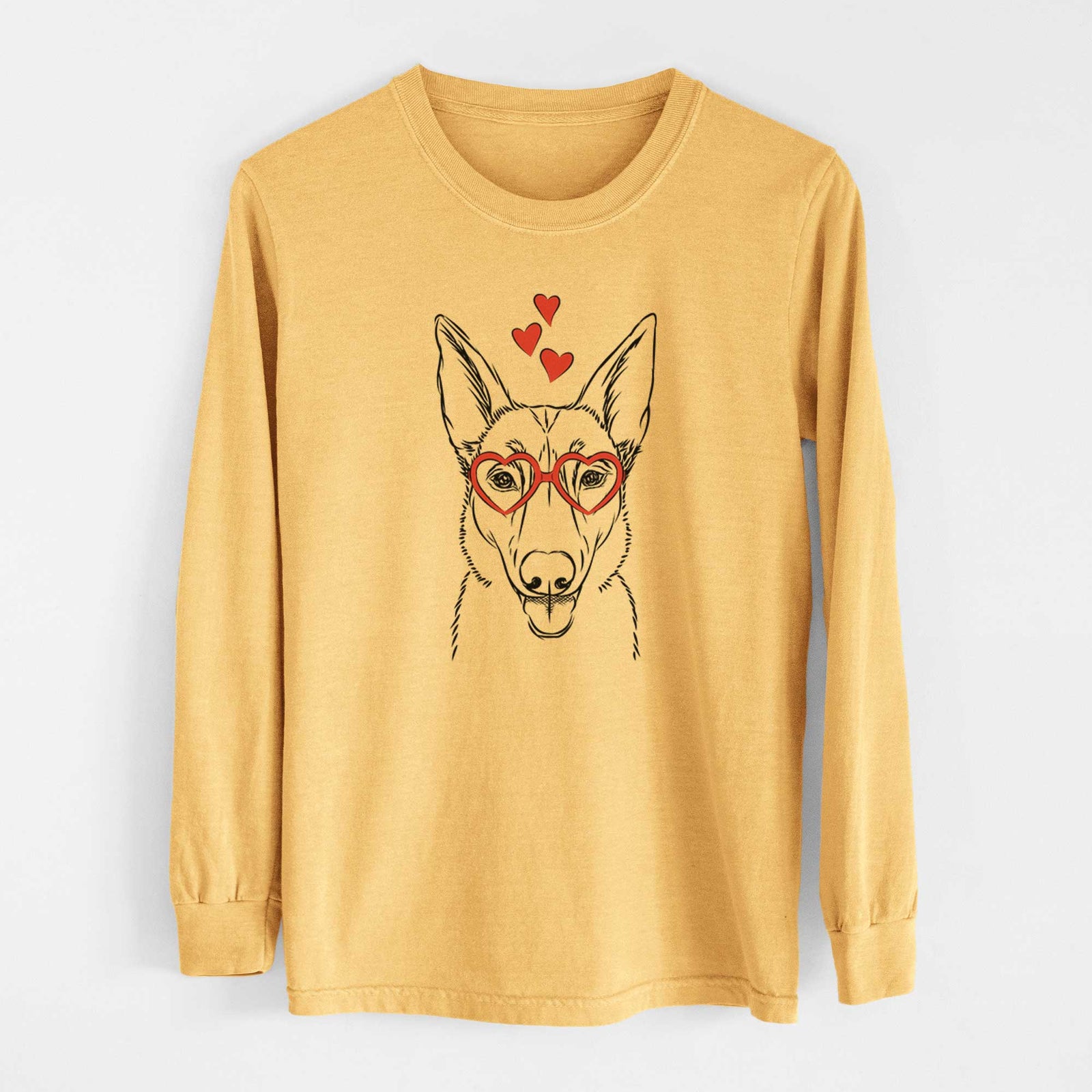 Valentine Lyric the Belgian Malinois - Heavyweight 100% Cotton Long Sleeve