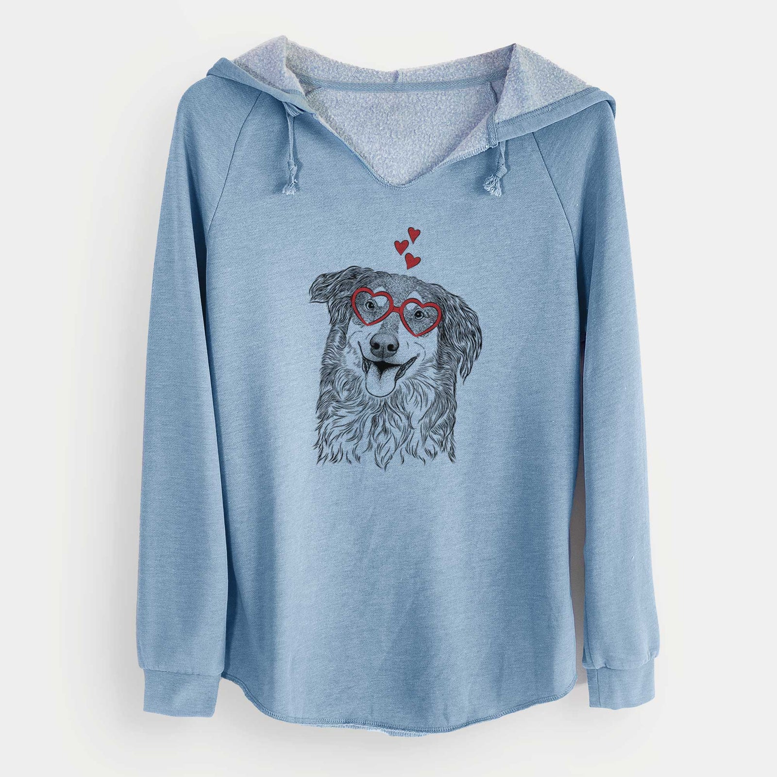 Valentine Maddie the English Shepherd - Cali Wave Hooded Sweatshirt