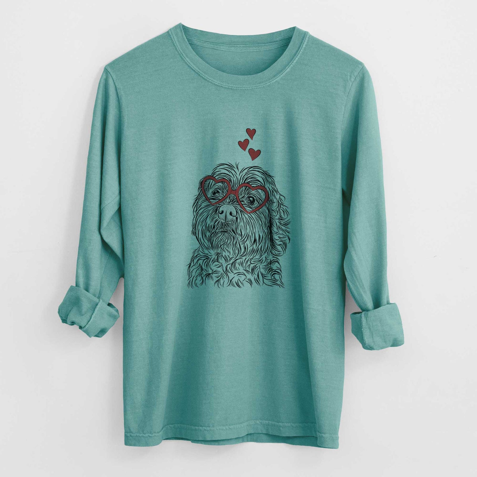 Valentine Maggie Girl the Cockapoo - Heavyweight 100% Cotton Long Sleeve