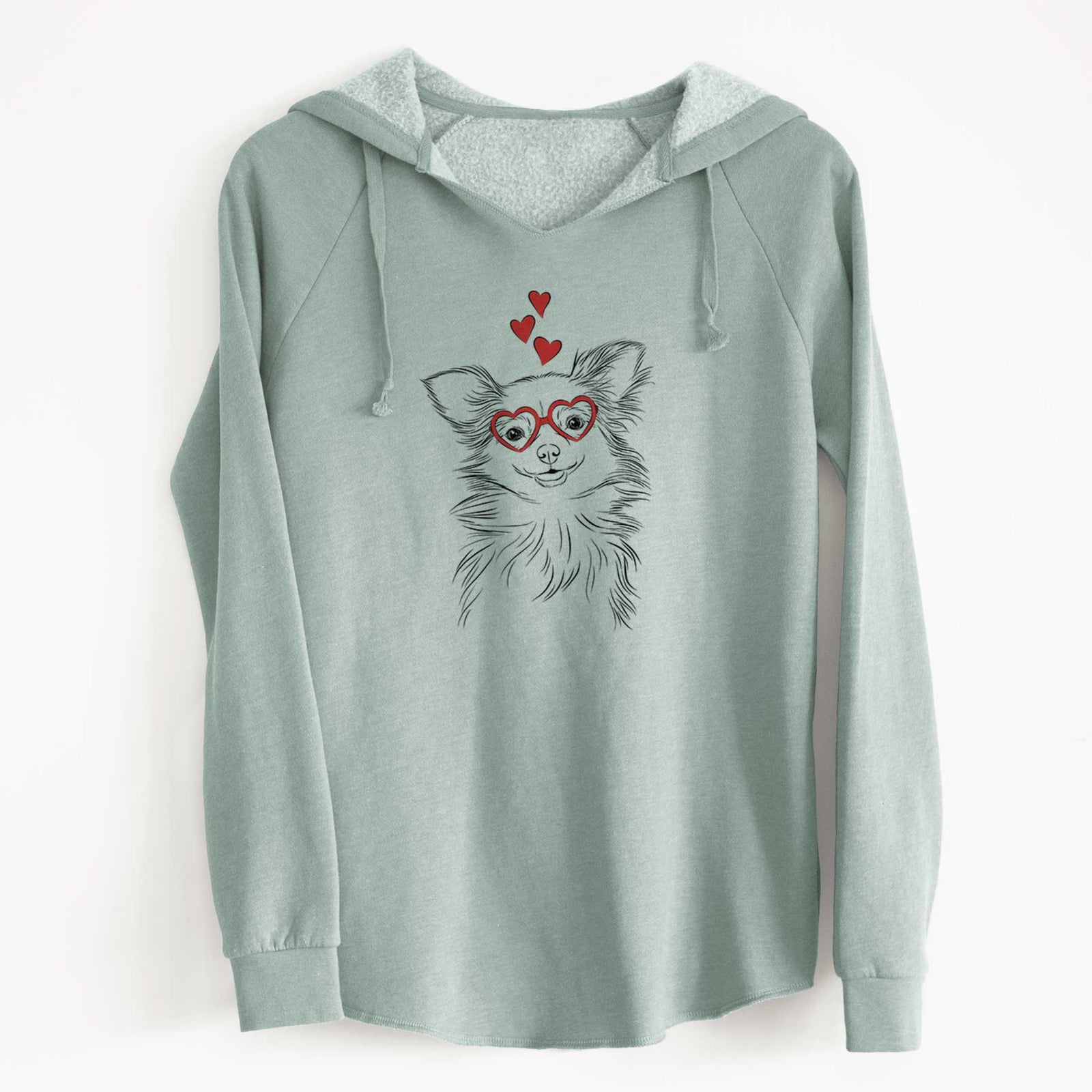 Valentine Marzi the Long Haired Chihuahua - Cali Wave Hooded Sweatshirt