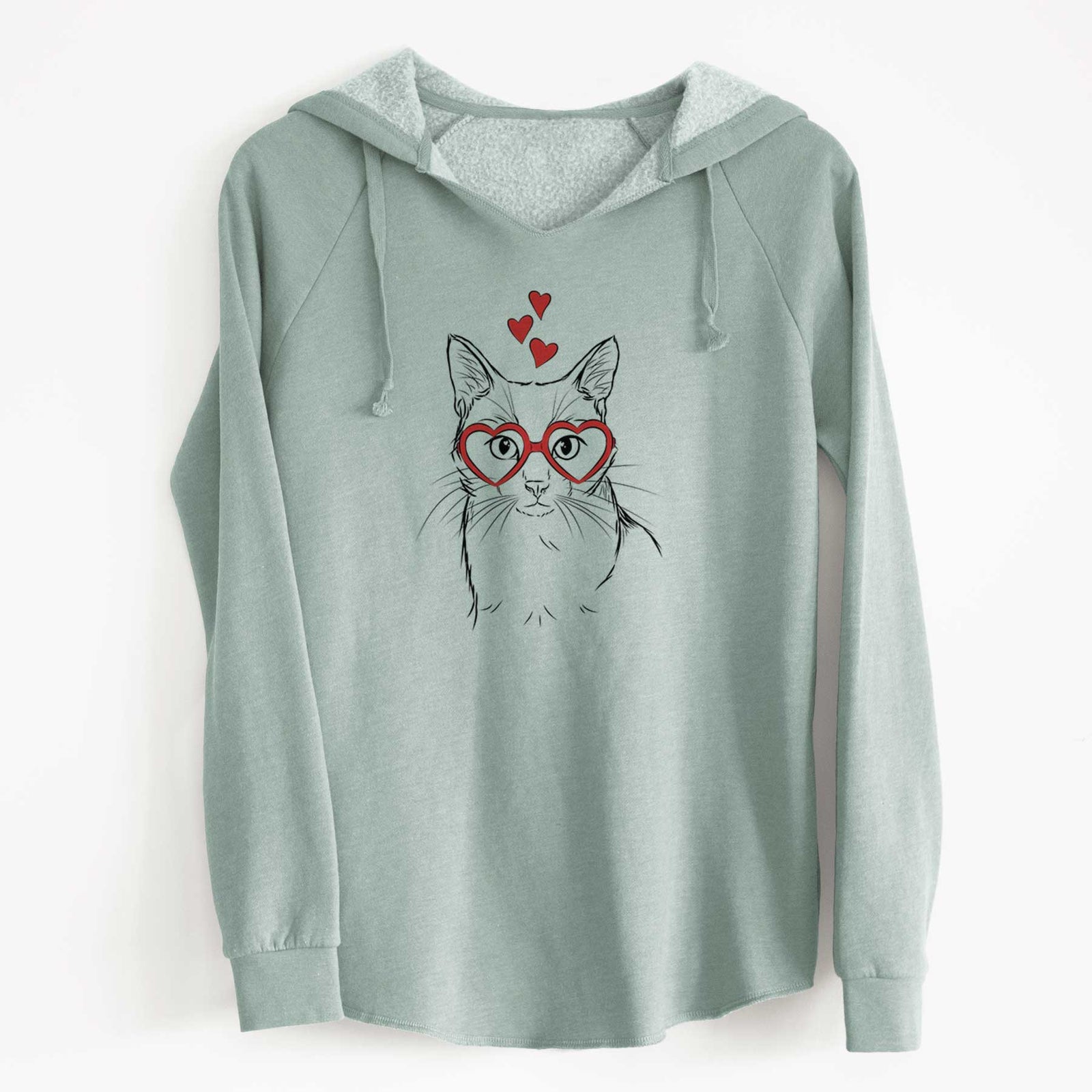 Valentine Maverick the Cat - Cali Wave Hooded Sweatshirt