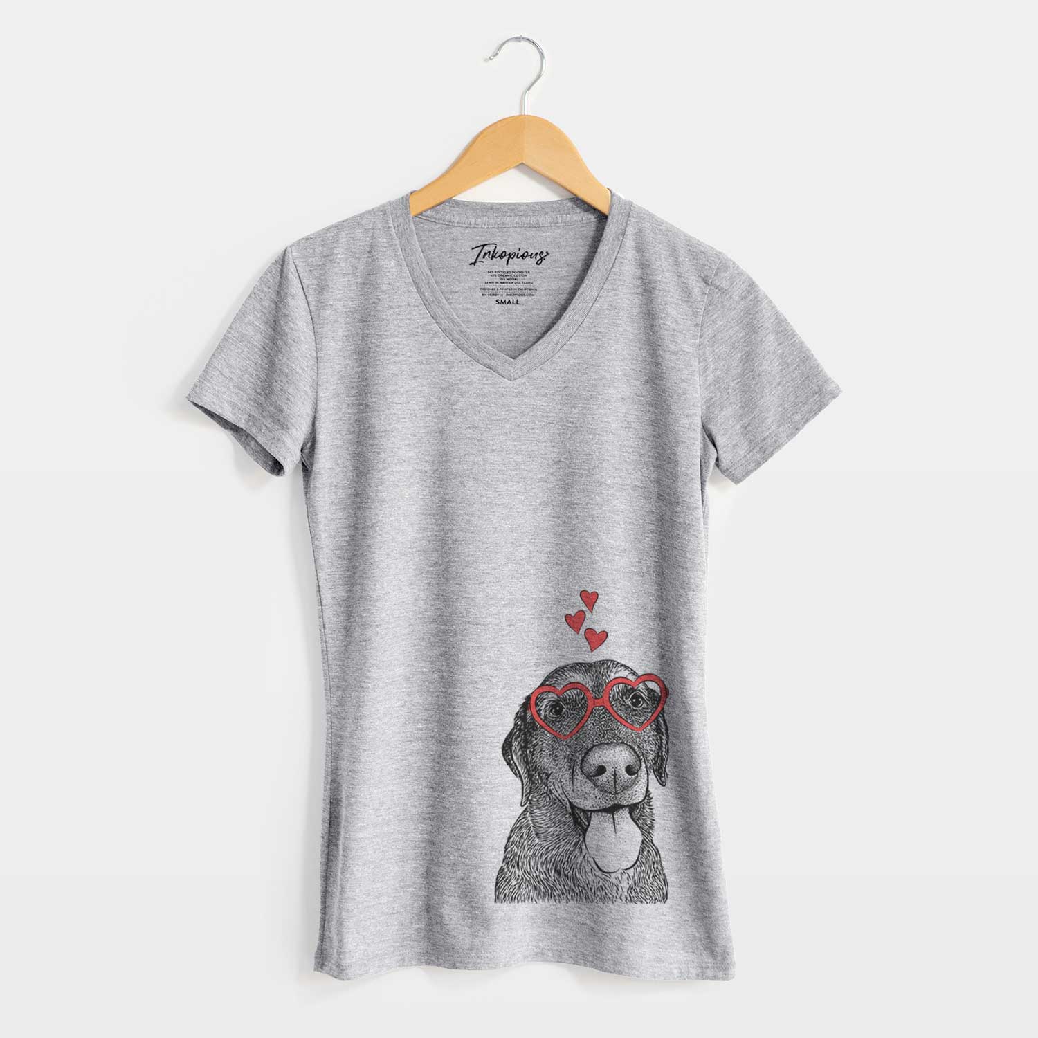 Valentine Max the Labrador Retriever - Women's V-neck Shirt