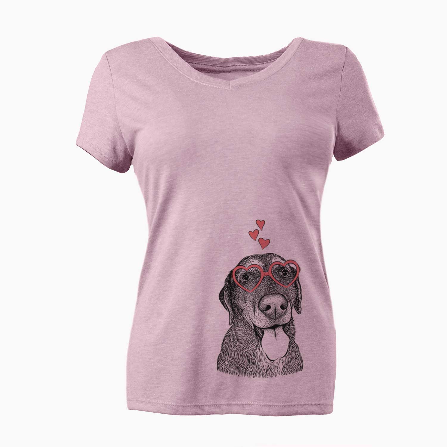 Valentine Max the Labrador Retriever - Women's V-neck Shirt