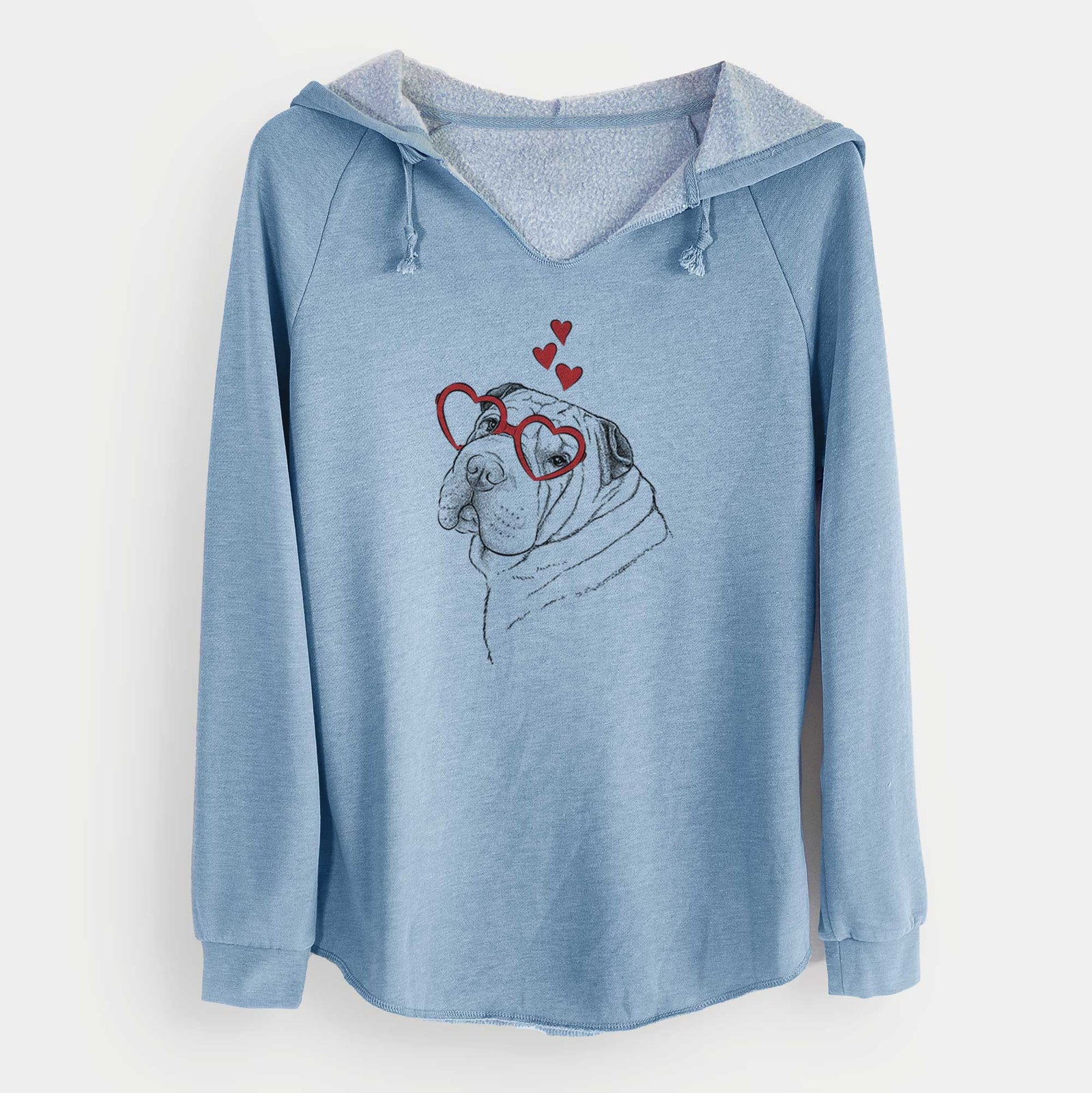 Valentine Maximus the Shar Pei - Cali Wave Hooded Sweatshirt