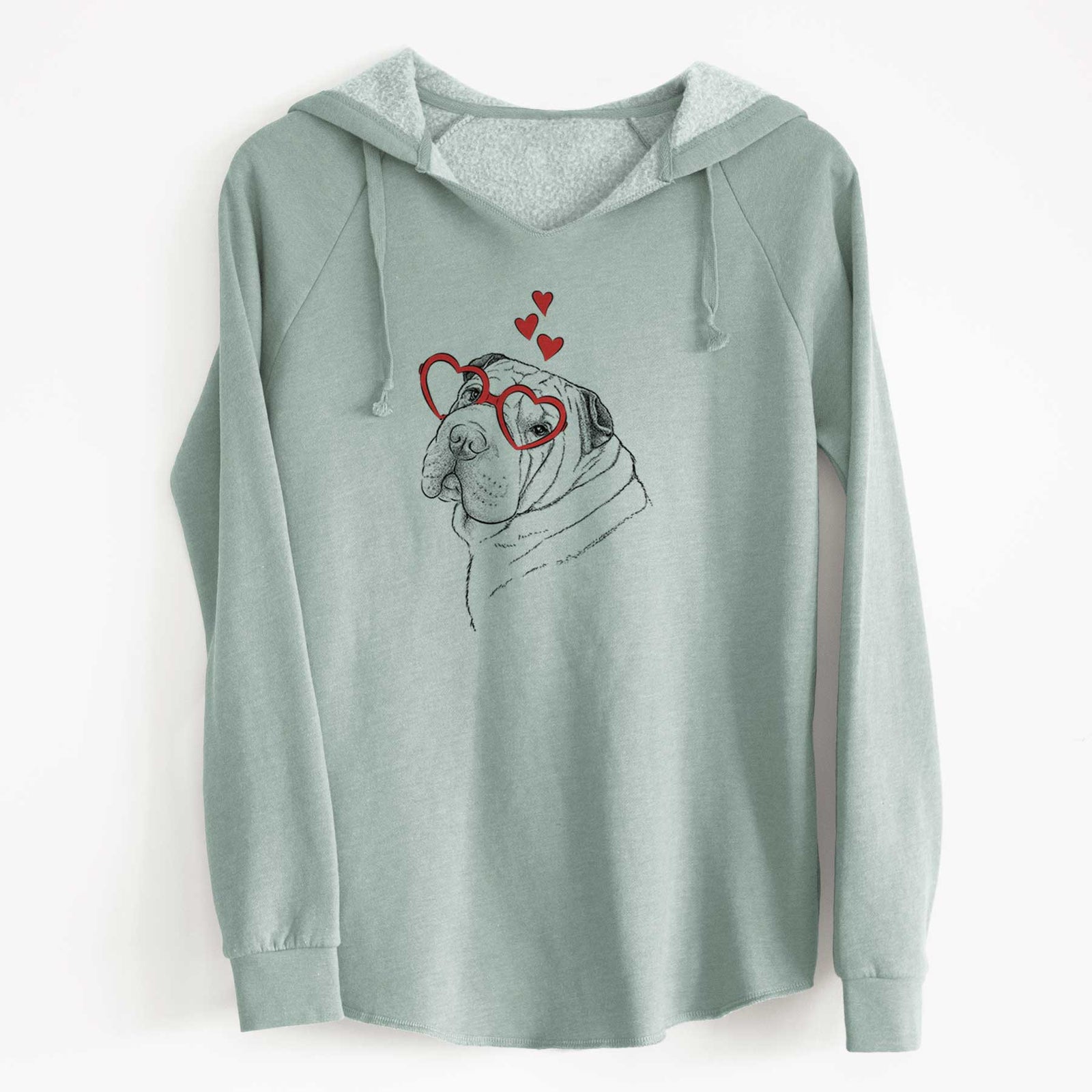 Valentine Maximus the Shar Pei - Cali Wave Hooded Sweatshirt