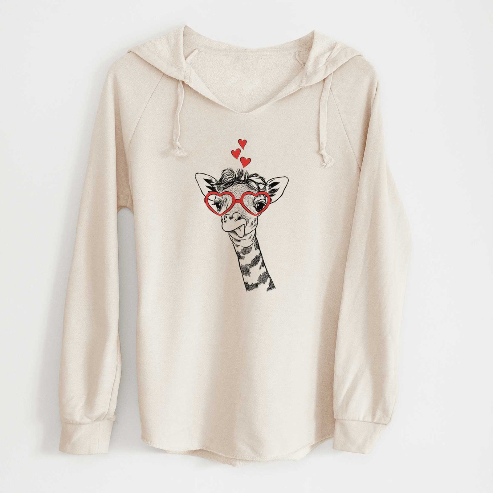 Valentine Mel the Baby Giraffe - Cali Wave Hooded Sweatshirt