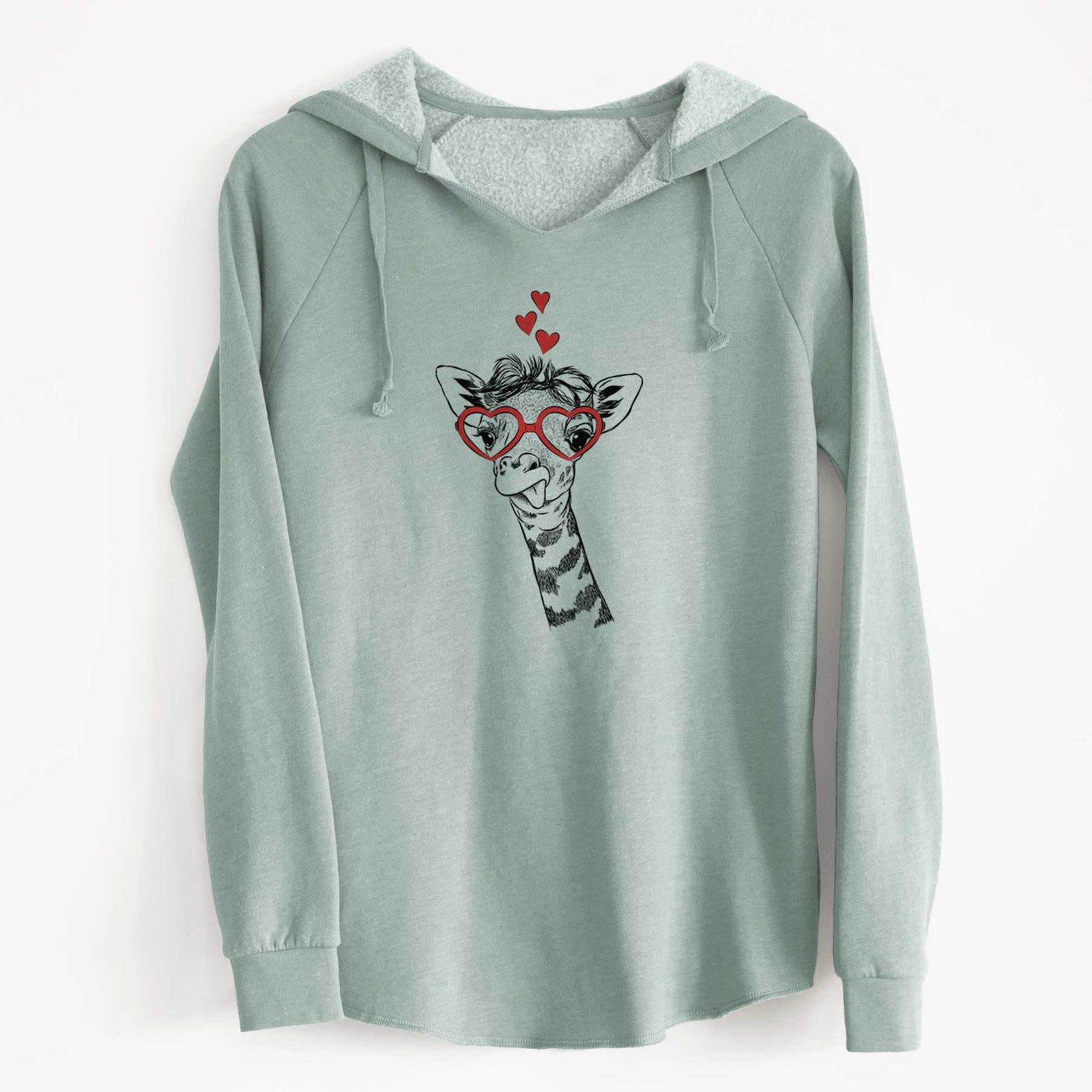 Valentine Mel the Baby Giraffe - Cali Wave Hooded Sweatshirt