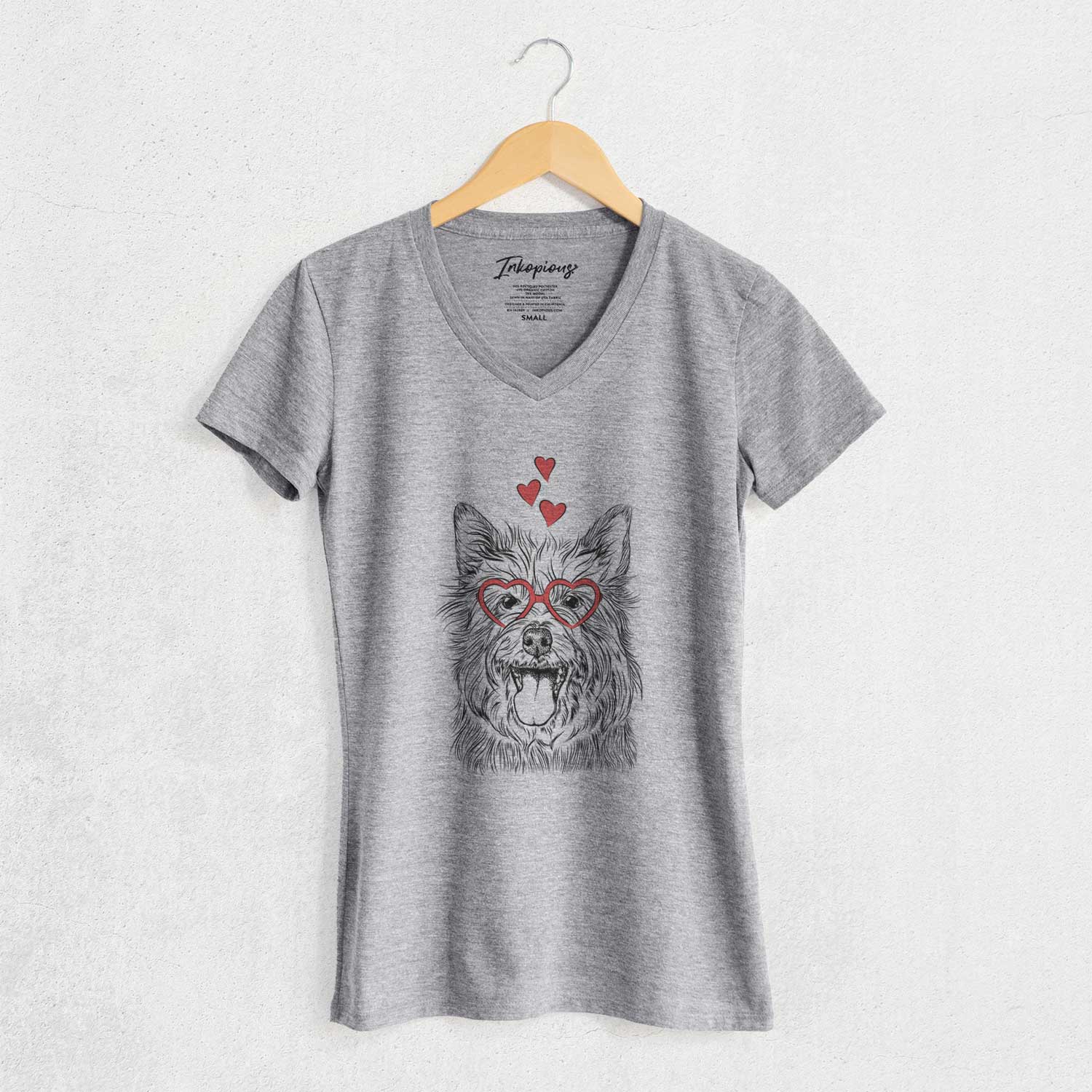 Valentine Middy the Australian Terrier - Women's V-neck Shirt
