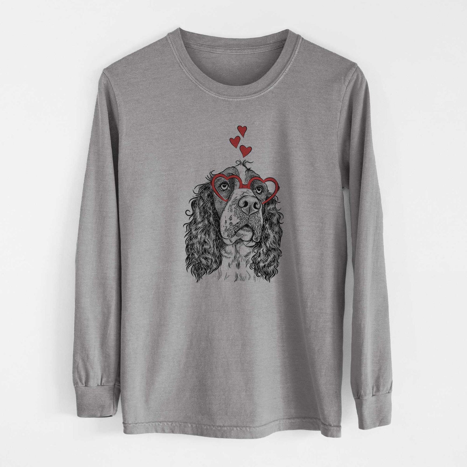 Valentine Millie Mae the English Springer Spaniel - Heavyweight 100% Cotton Long Sleeve