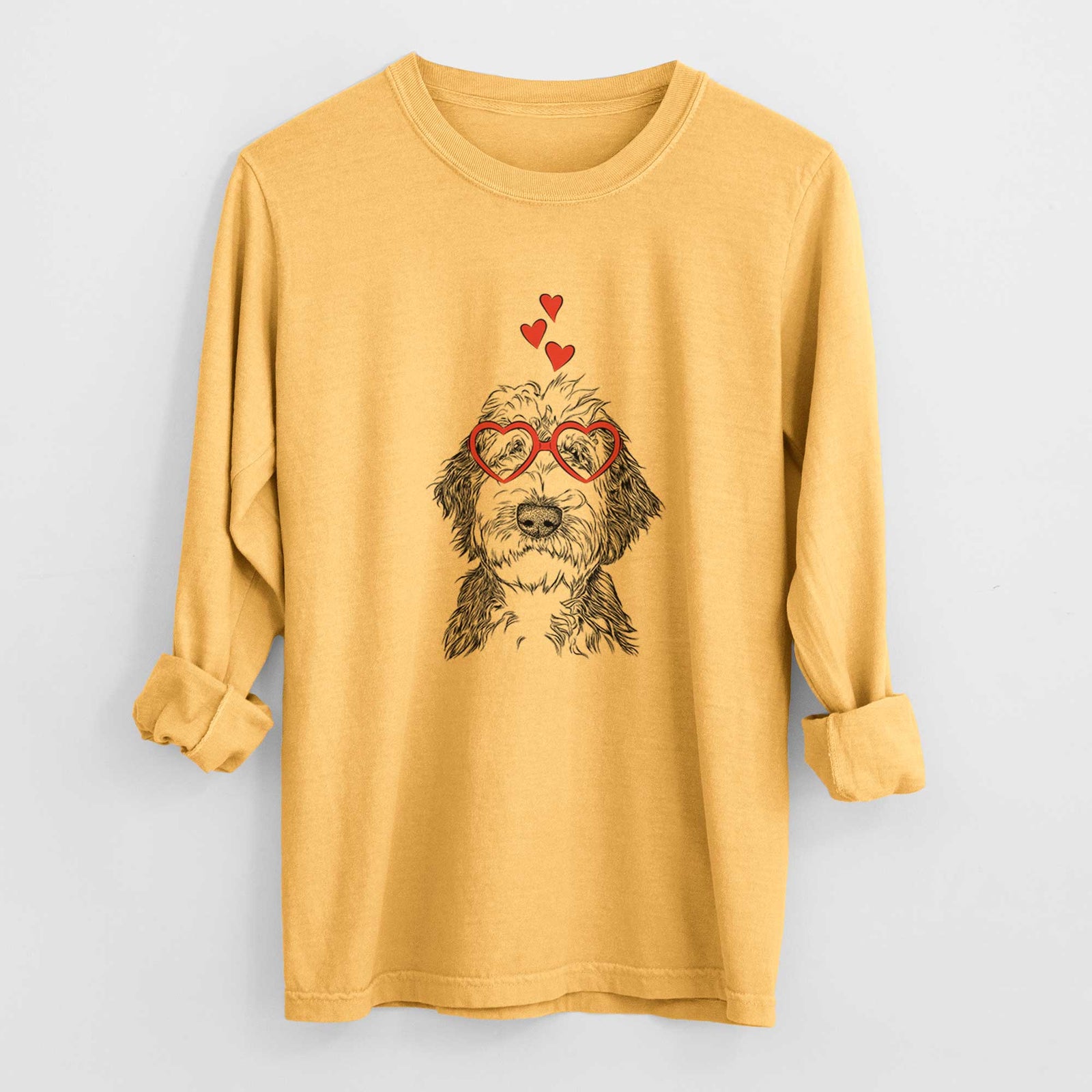 Valentine Milo Fluff the Sheepadoodle - Heavyweight 100% Cotton Long Sleeve