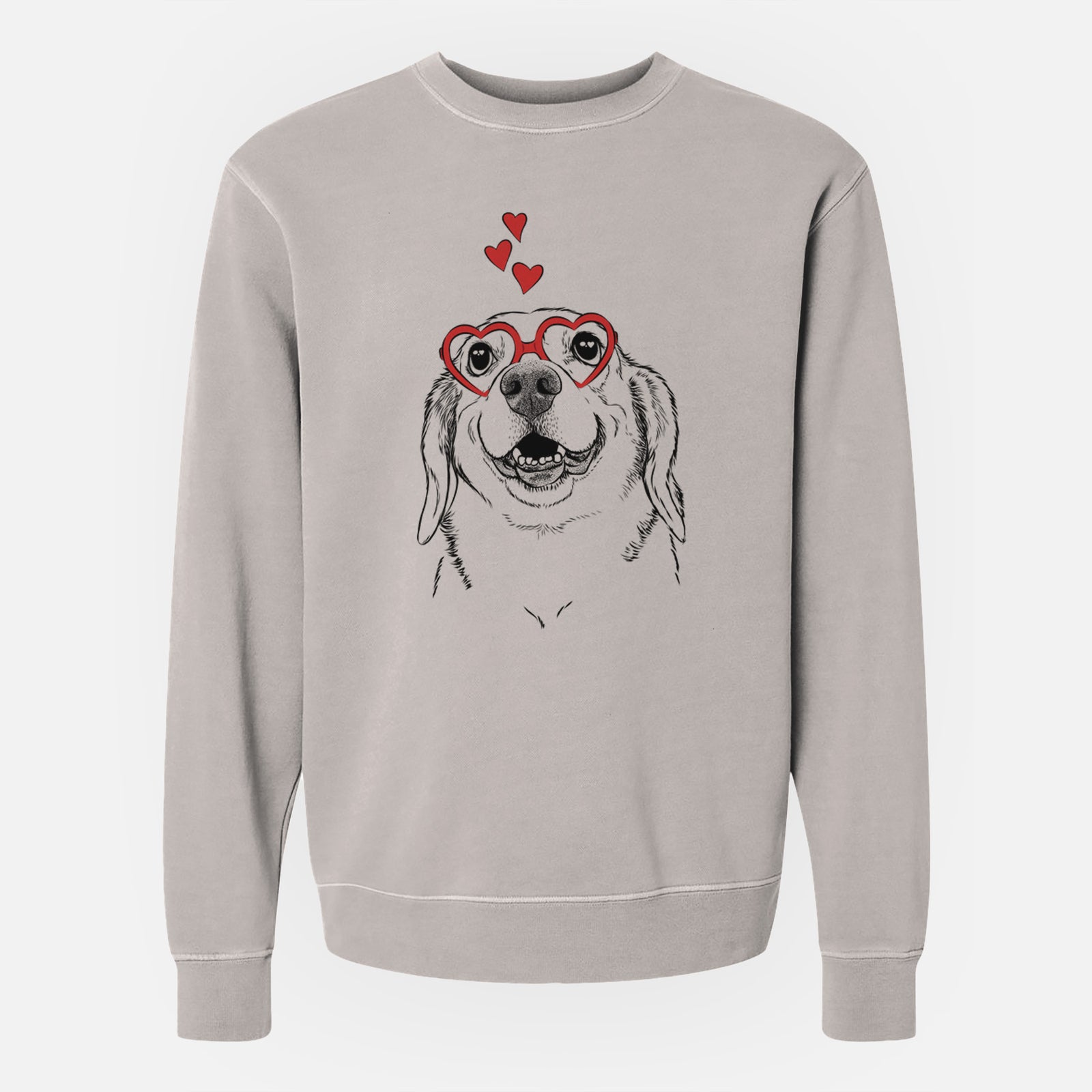 Valentine Minnie the Corgle - Unisex Pigment Dyed Crew Sweatshirt