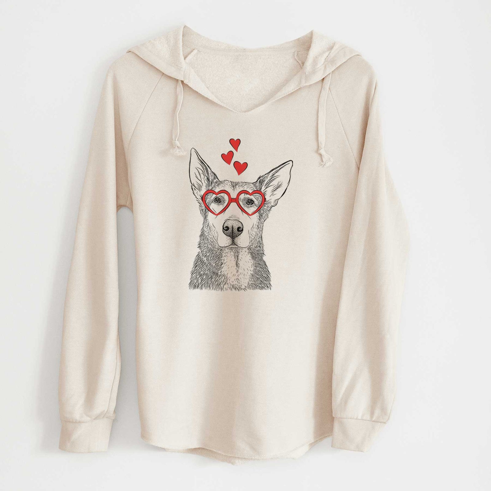 Valentine Misty the German Shepherd Mix - Cali Wave Hooded Sweatshirt