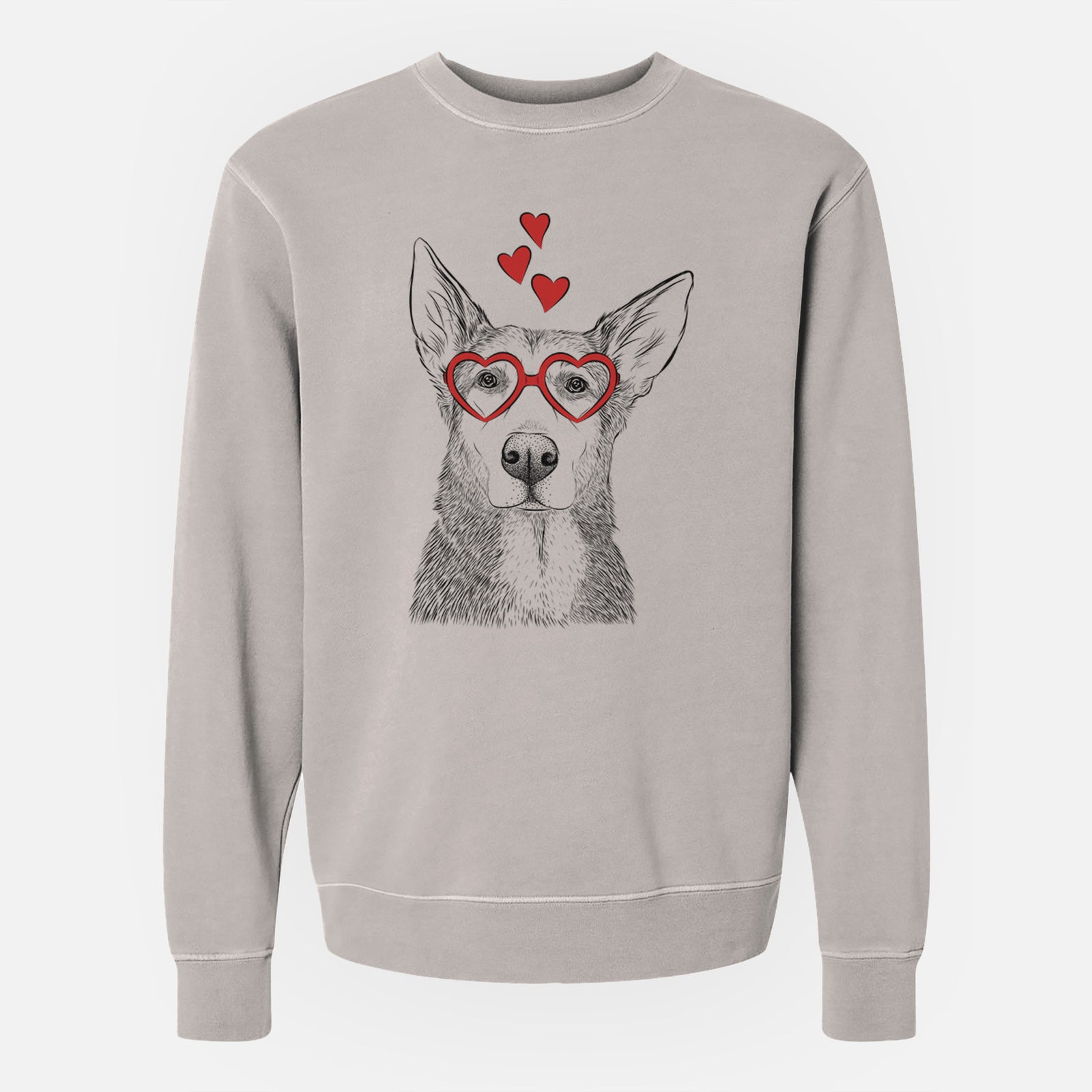 Valentine Misty the German Shepherd Mix - Unisex Pigment Dyed Crew Sweatshirt