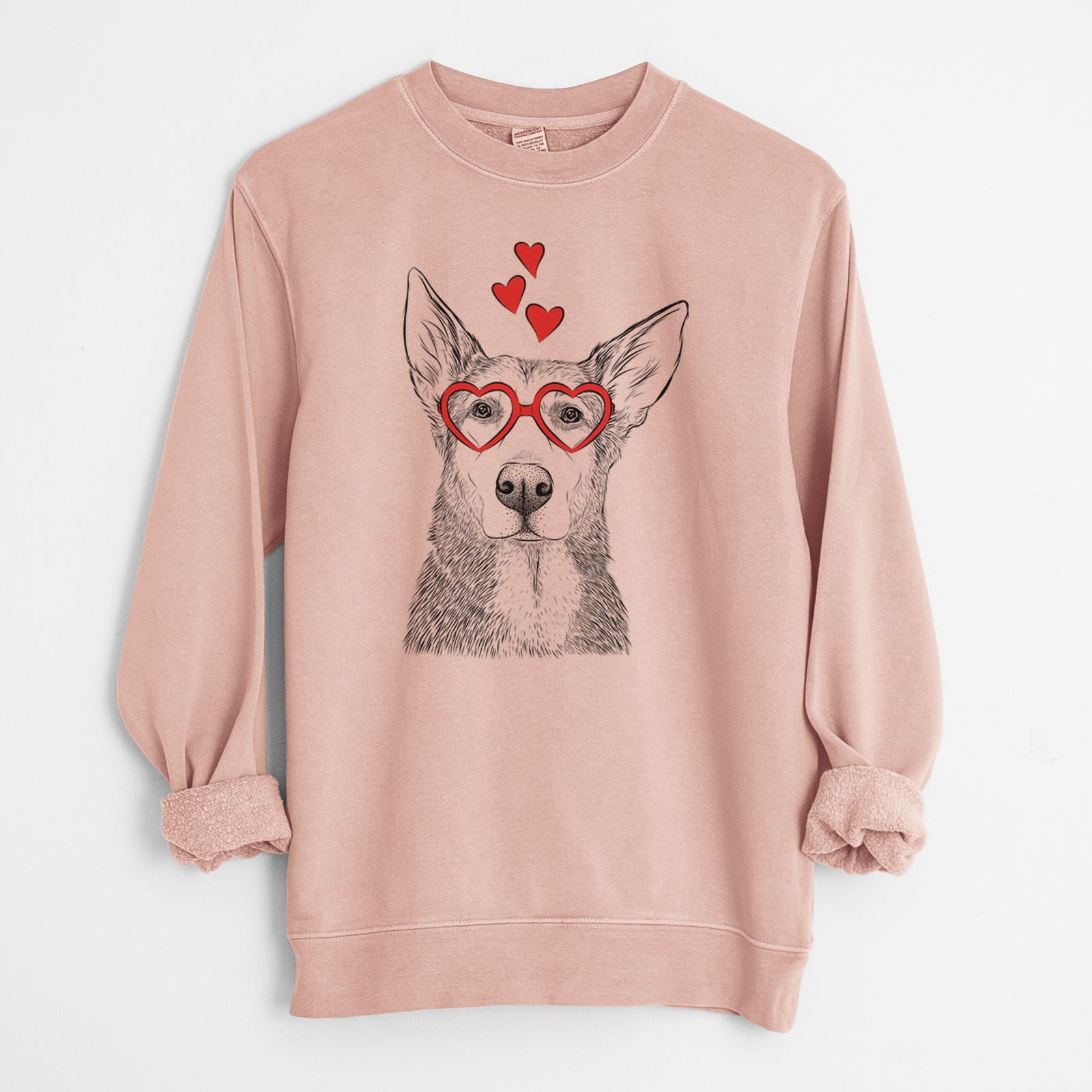 Valentine Misty the German Shepherd Mix - Unisex Pigment Dyed Crew Sweatshirt