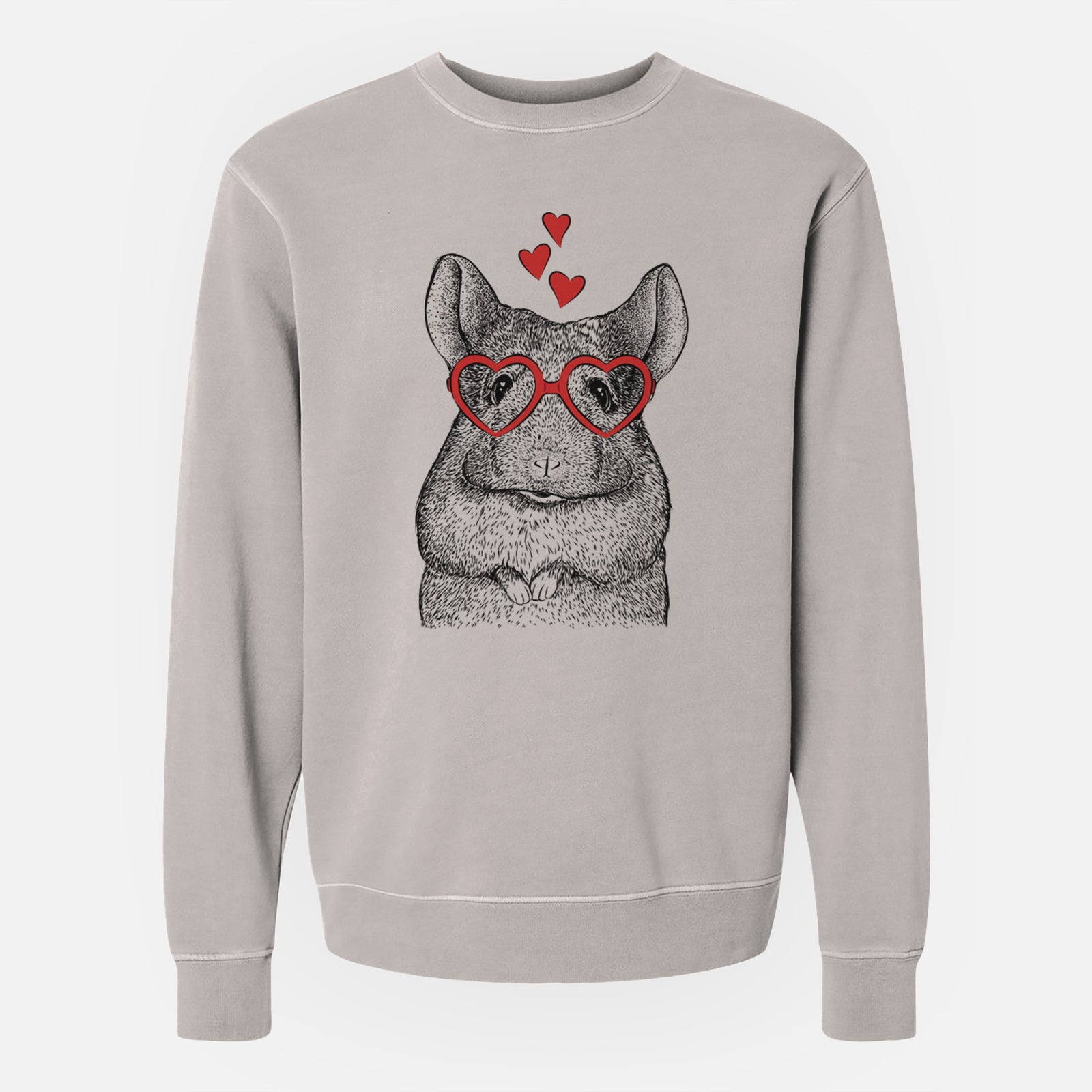 Valentine Mojo the Chinchilla - Unisex Pigment Dyed Crew Sweatshirt