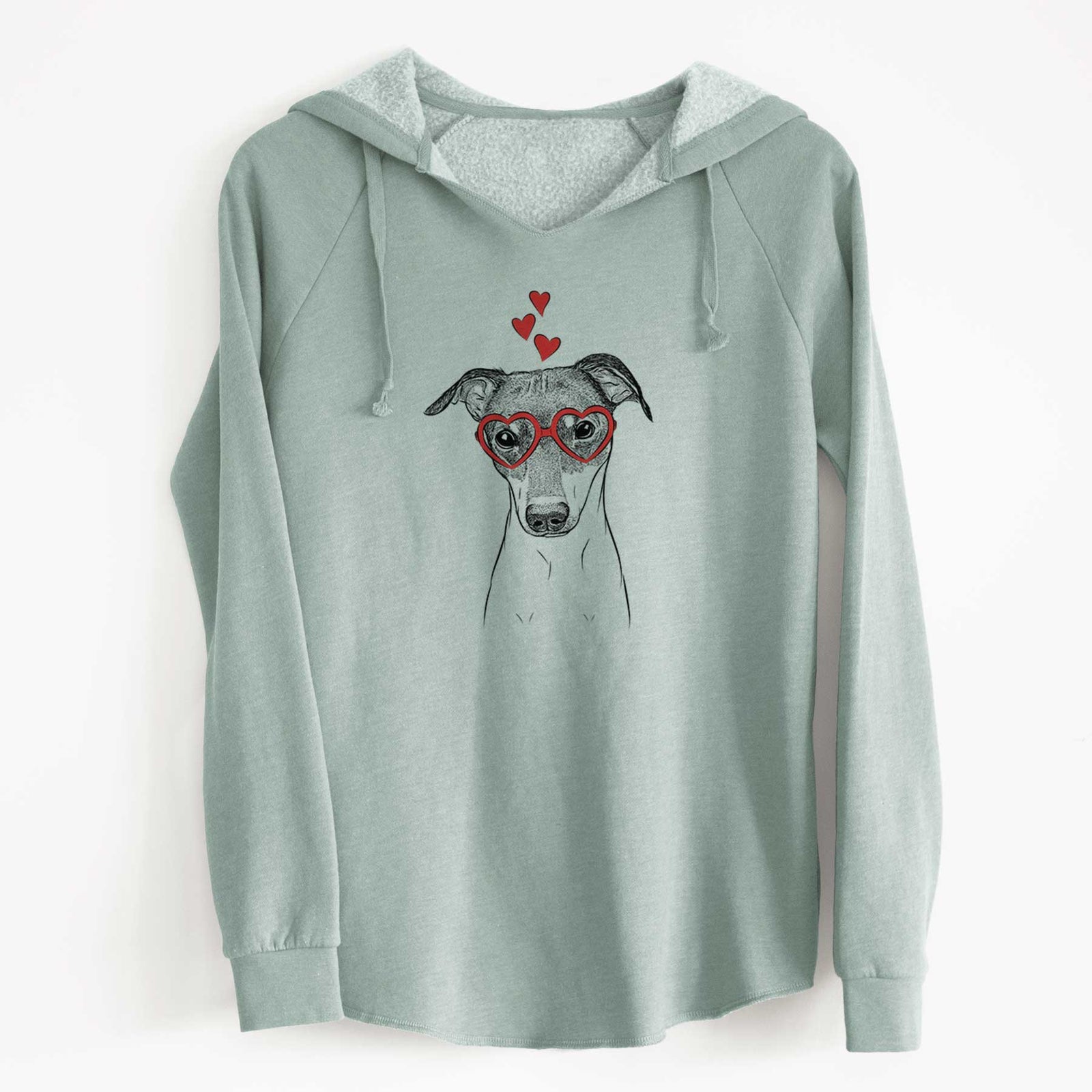 Valentine Momo the Japanese Terrier - Cali Wave Hooded Sweatshirt