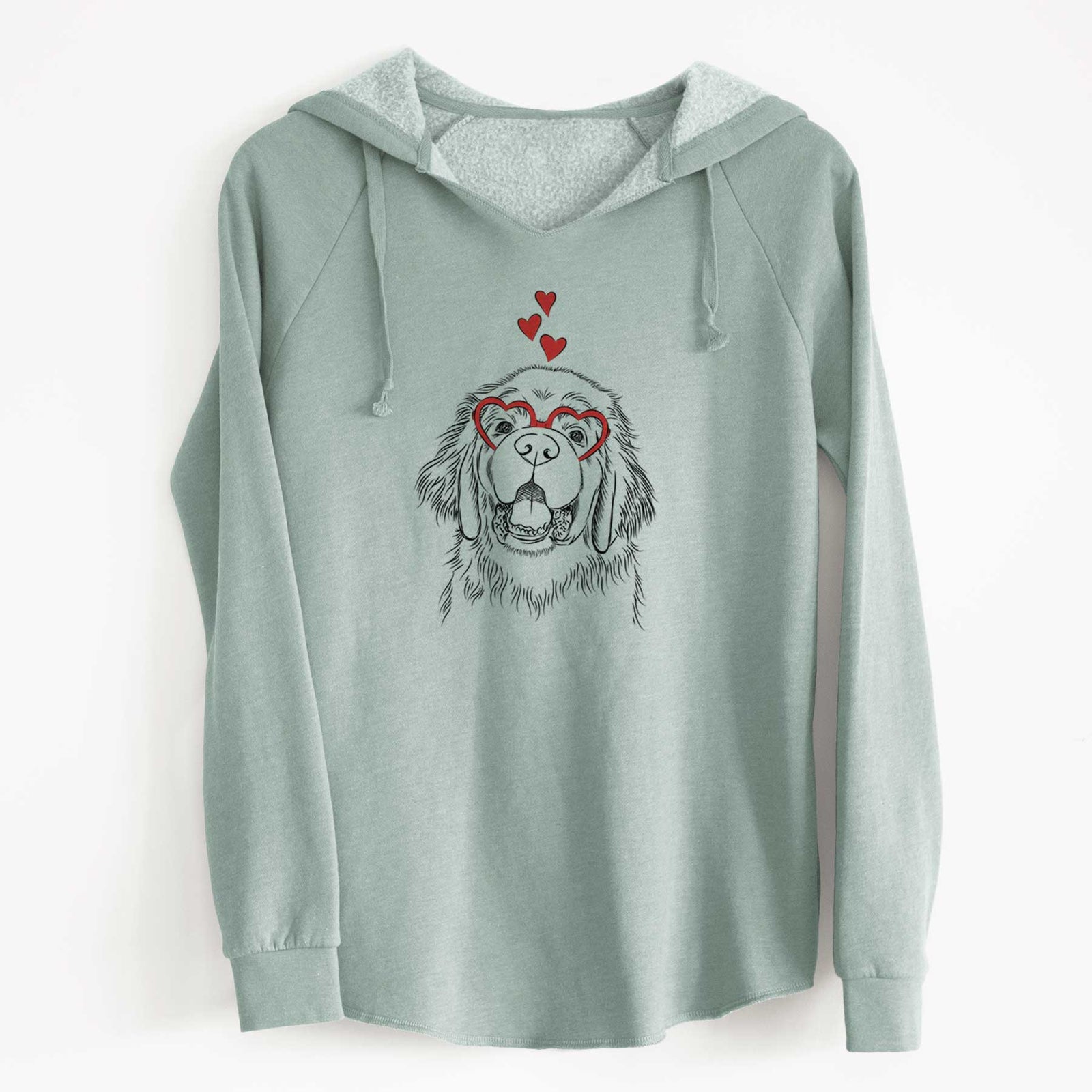 Valentine Mozart the Newfoundland - Cali Wave Hooded Sweatshirt