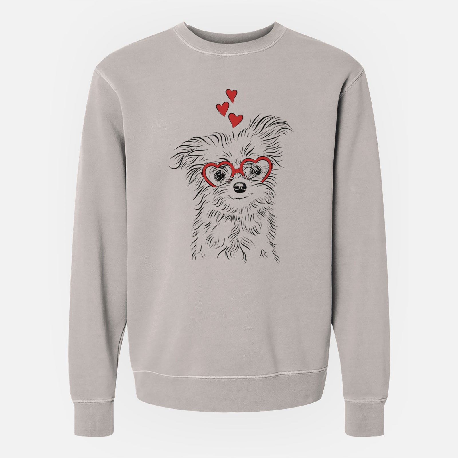 Valentine Mr. Gucci Poochi the Maltese - Unisex Pigment Dyed Crew Sweatshirt