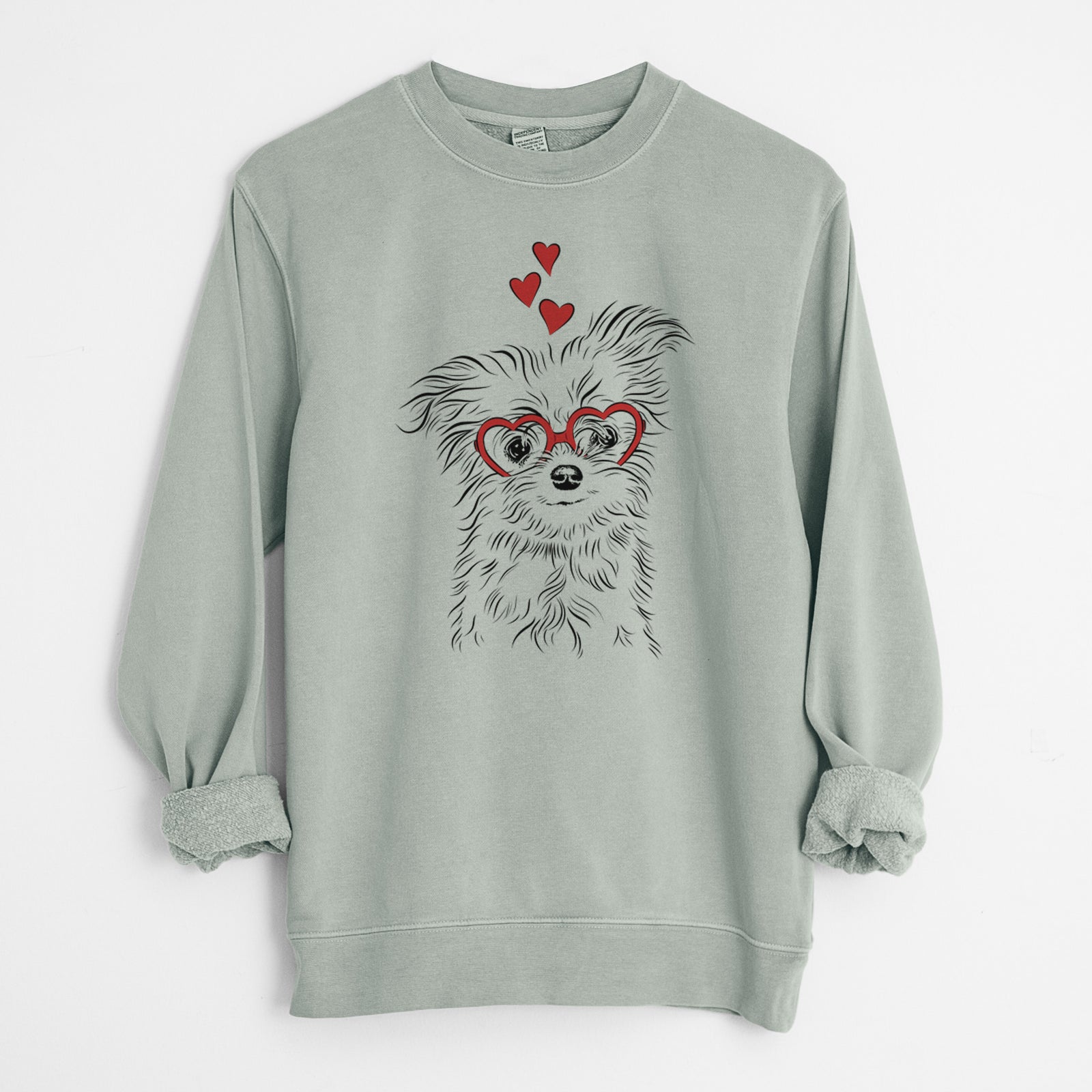 Valentine Mr. Gucci Poochi the Maltese - Unisex Pigment Dyed Crew Sweatshirt