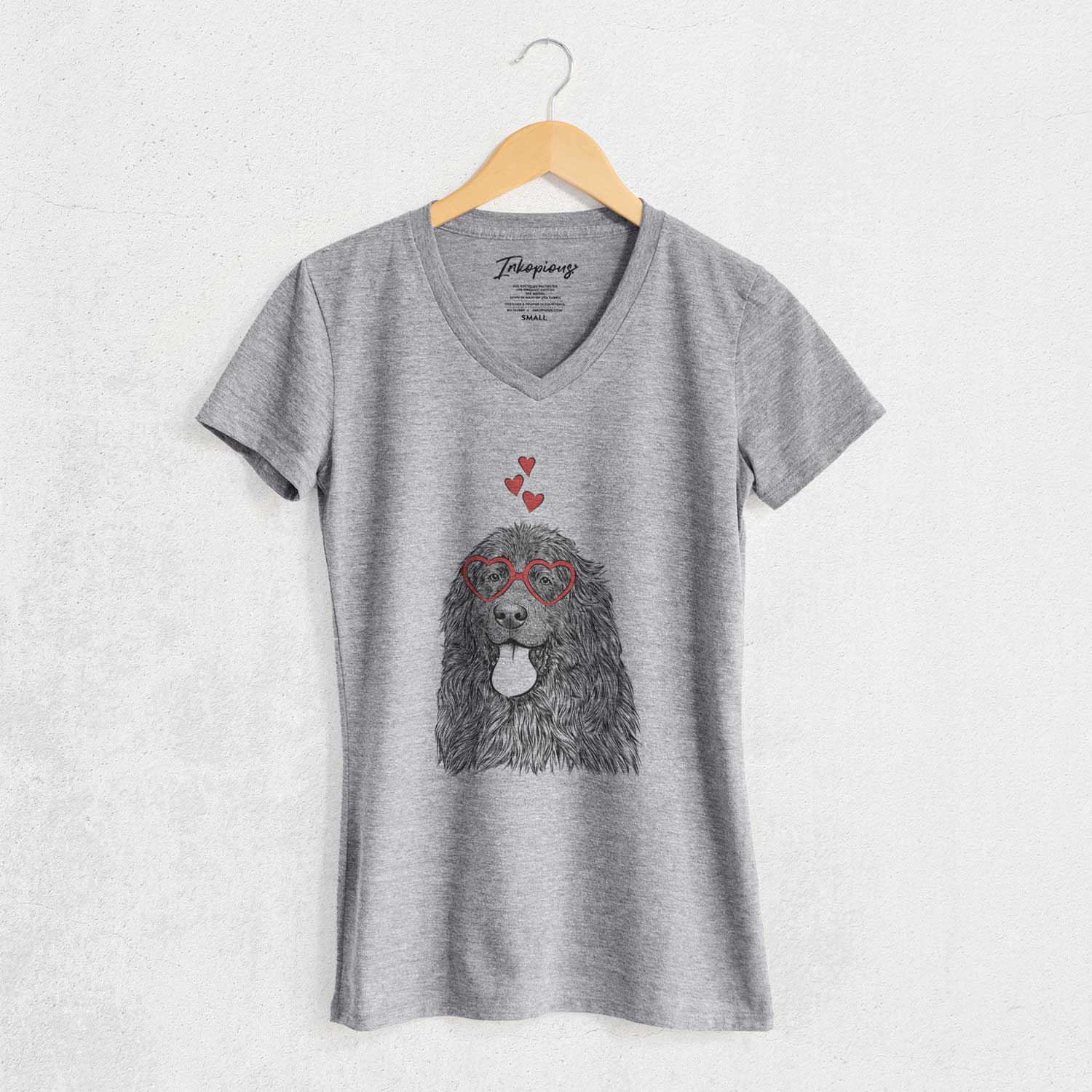 Valentine Neptune the Newfoundland - Women's V-neck Shirt