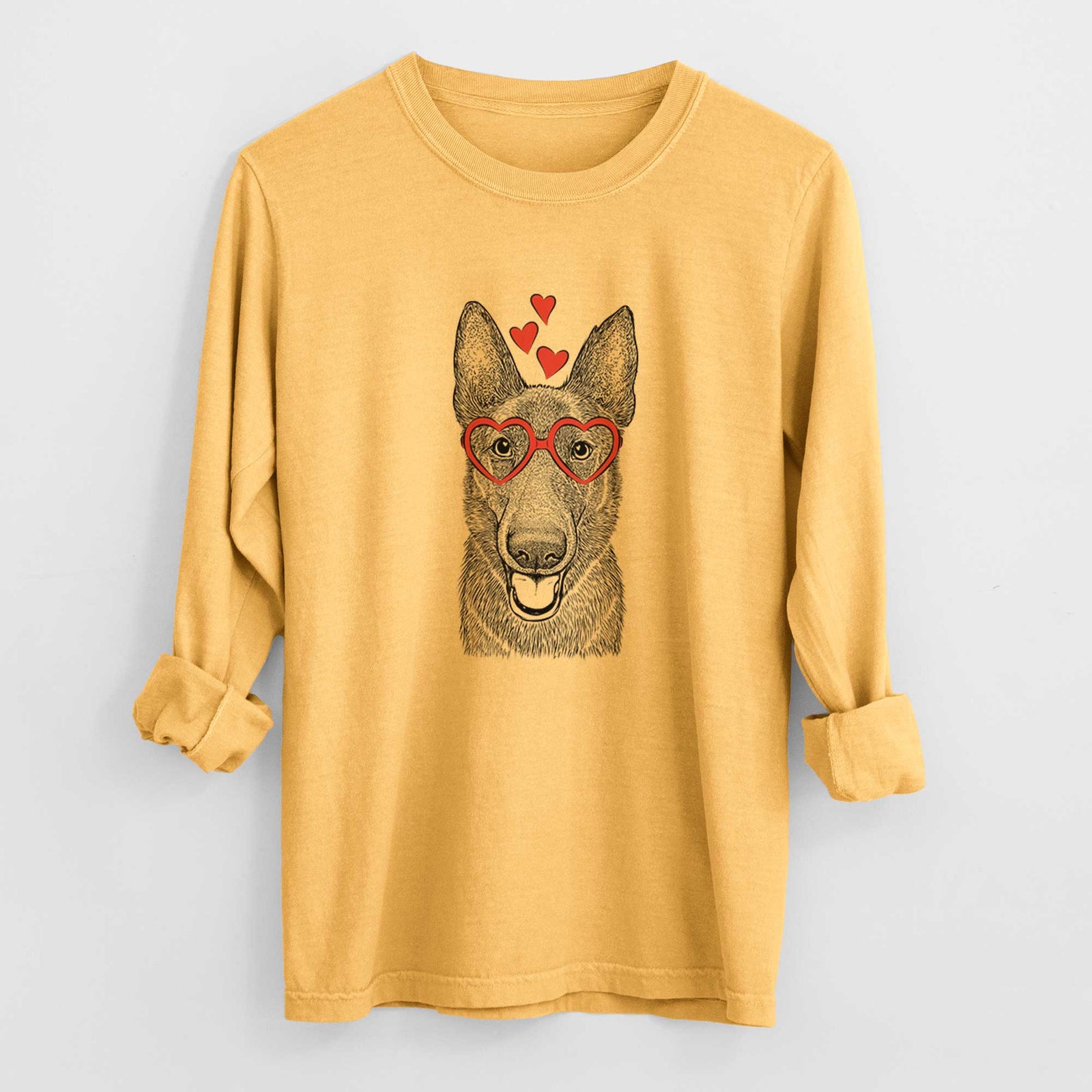 Valentine Nyx the German Shepherd - Heavyweight 100% Cotton Long Sleeve