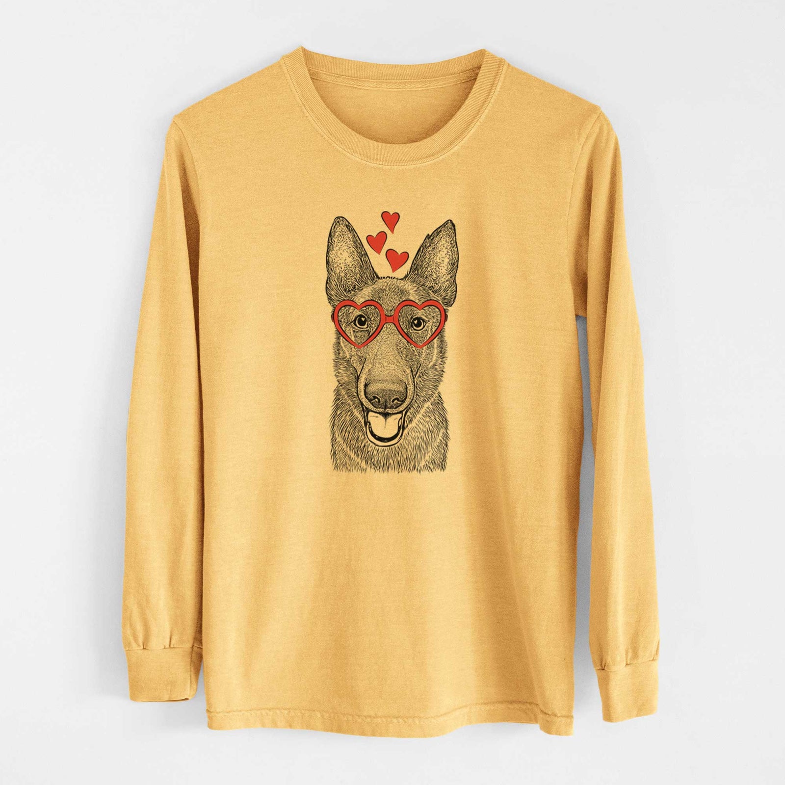 Valentine Nyx the German Shepherd - Heavyweight 100% Cotton Long Sleeve