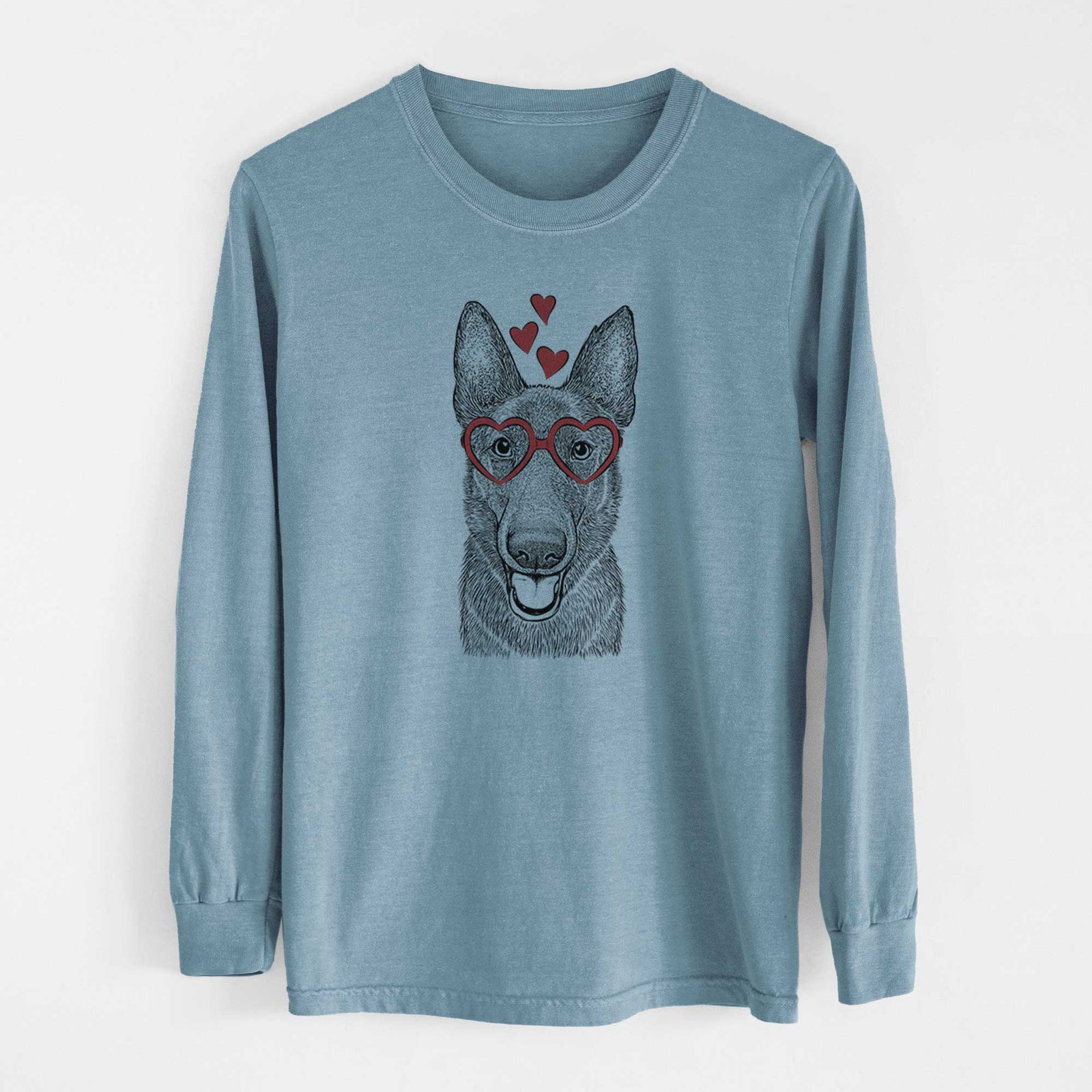 Valentine Nyx the German Shepherd - Heavyweight 100% Cotton Long Sleeve