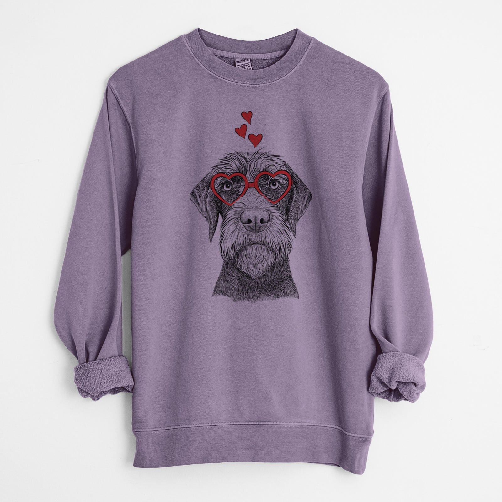 Valentine Oakley the Pudelpointer - Unisex Pigment Dyed Crew Sweatshirt