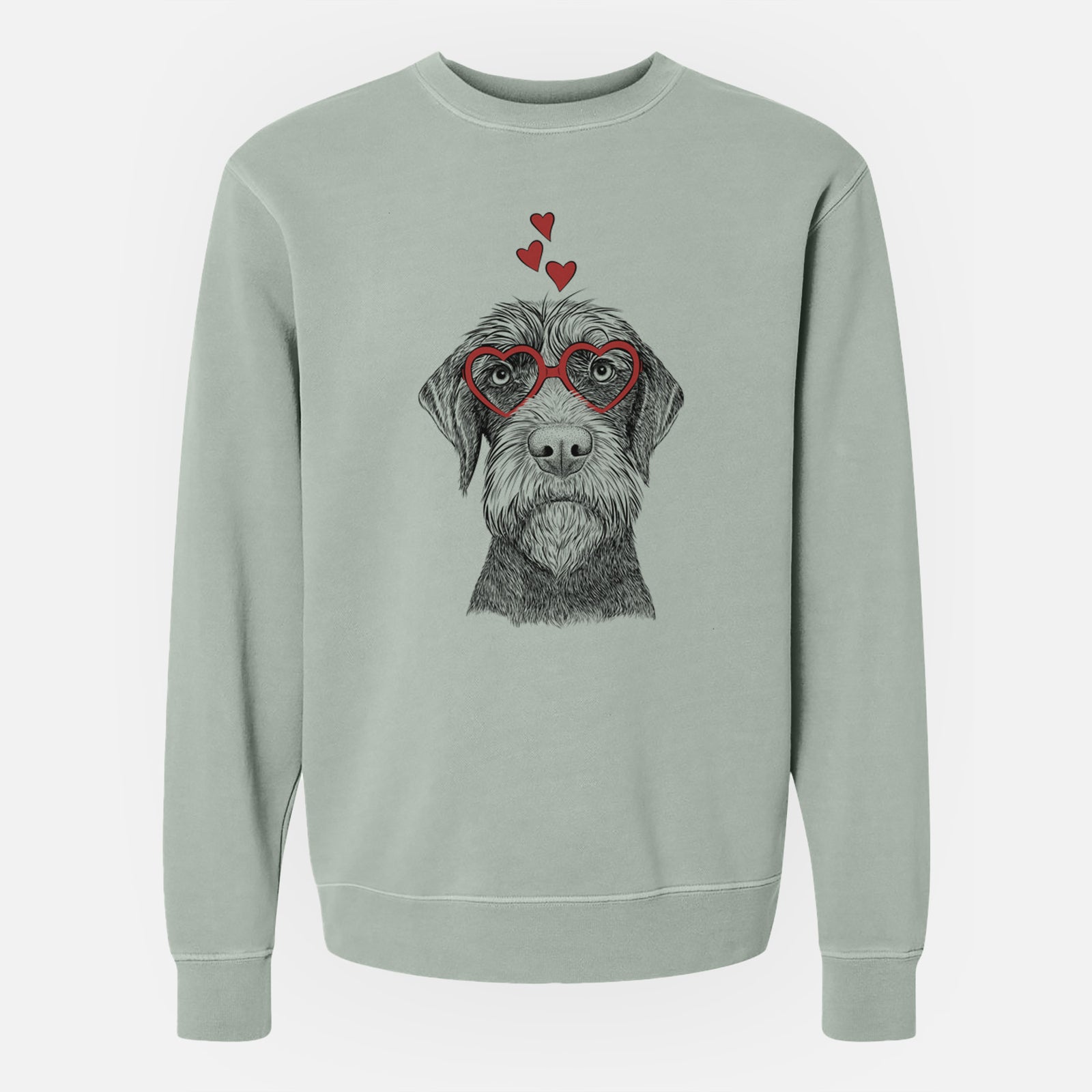 Valentine Oakley the Pudelpointer - Unisex Pigment Dyed Crew Sweatshirt