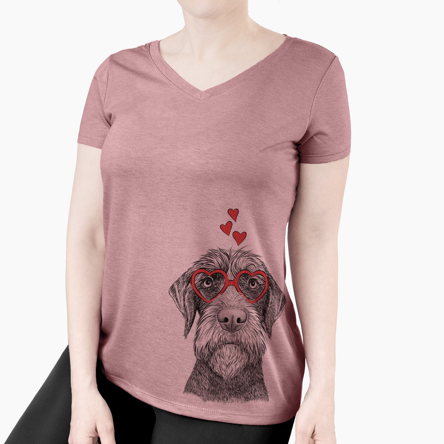 Valentine Oakley the Pudelpointer - Women's Perfect V-neck Shirt
