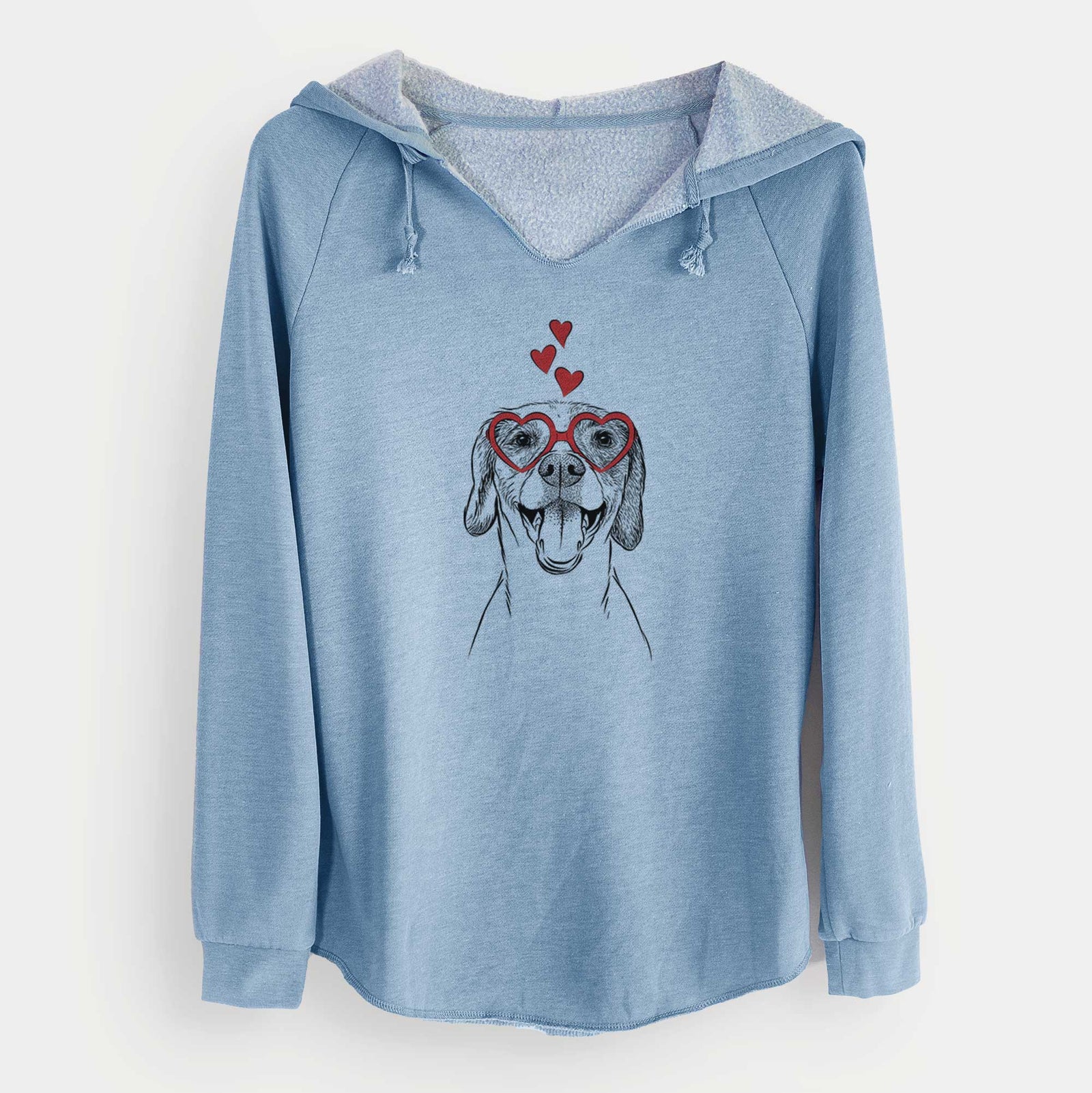 Valentine Obi the Beagle Mix - Cali Wave Hooded Sweatshirt