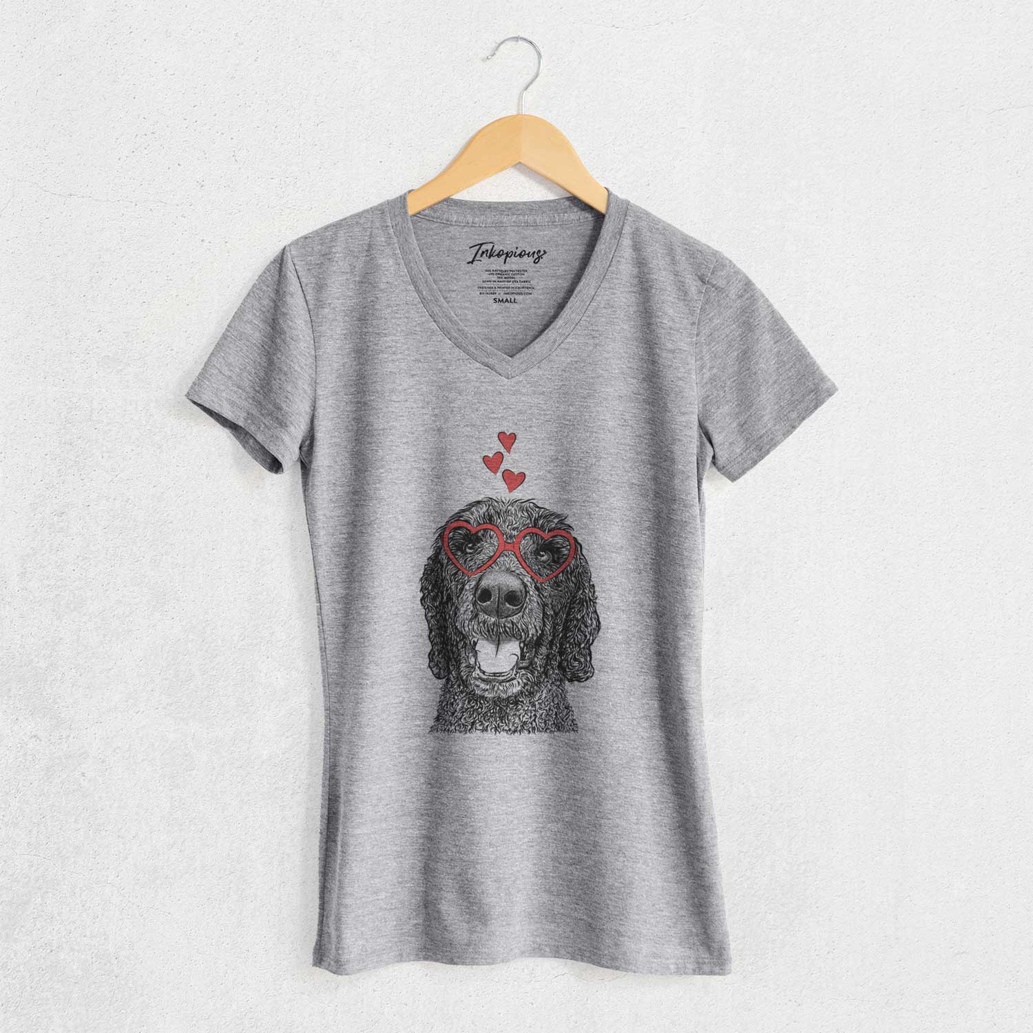 Valentine Obi James the Goldendoodle - Women's V-neck Shirt