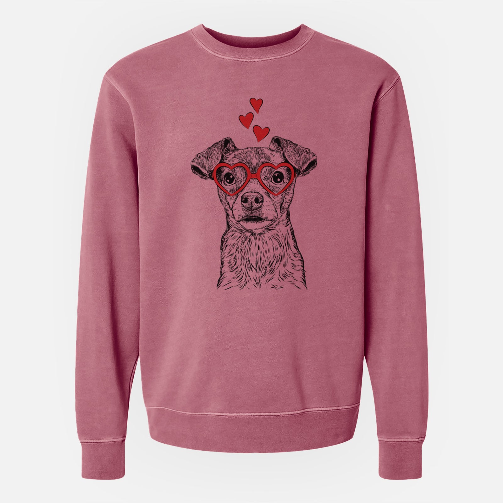 Valentine Olive the Mixed Breed - Unisex Pigment Dyed Crew Sweatshirt