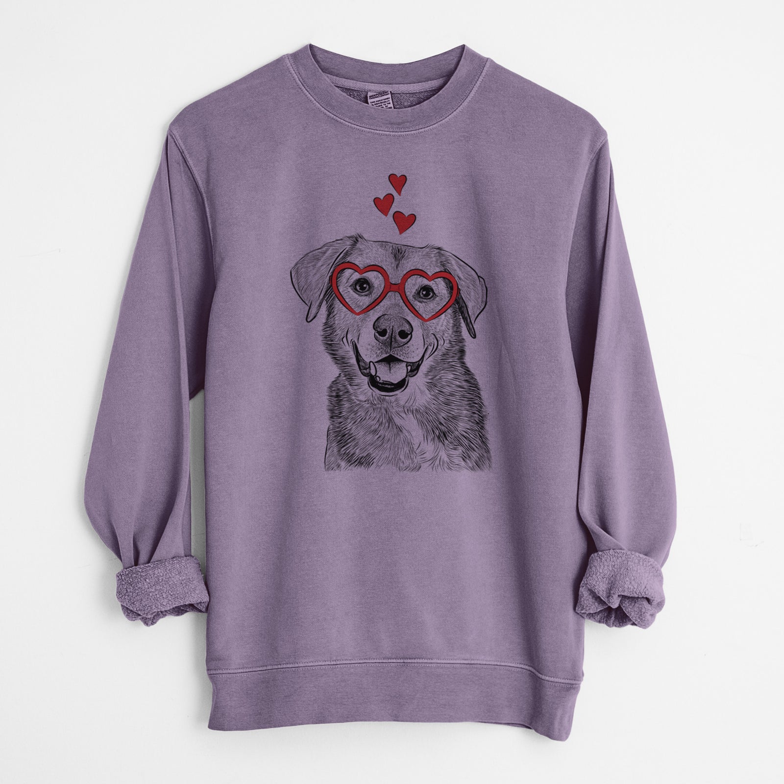 Valentine Oliver the Mixed Breed - Unisex Pigment Dyed Crew Sweatshirt