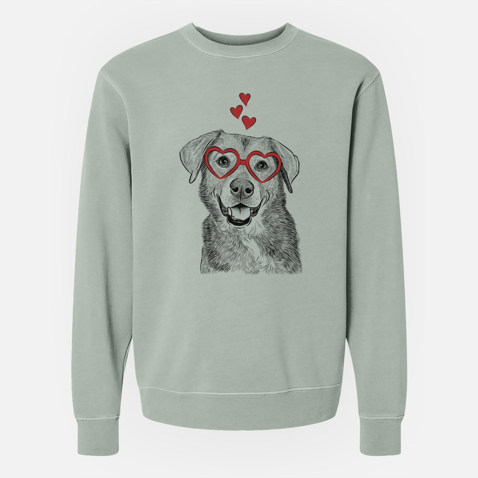 Valentine Oliver the Mixed Breed - Unisex Pigment Dyed Crew Sweatshirt