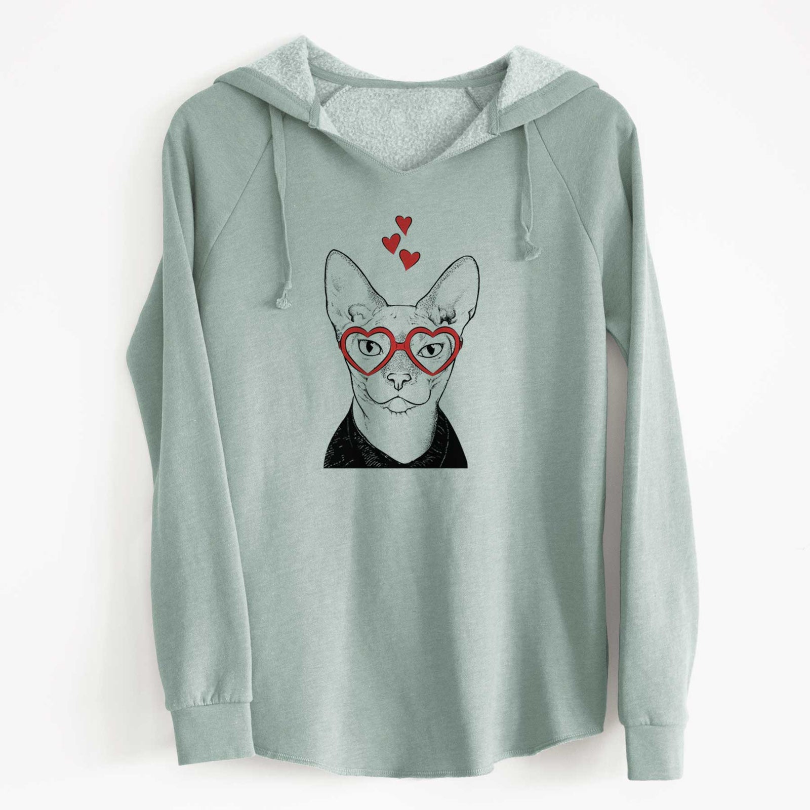Valentine Oliver Watson the Sphynx Cat - Cali Wave Hooded Sweatshirt